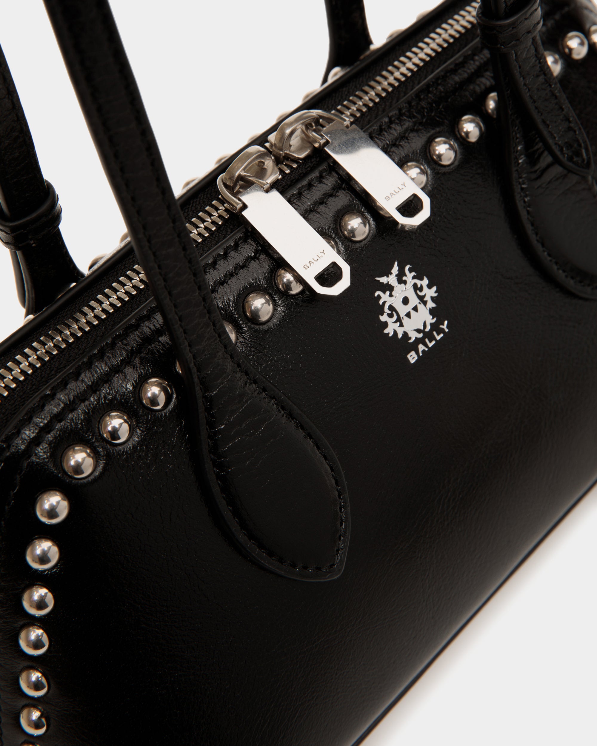Bally Ray Minibag in Leather With Studs-in-Black-5-Bally Outlet