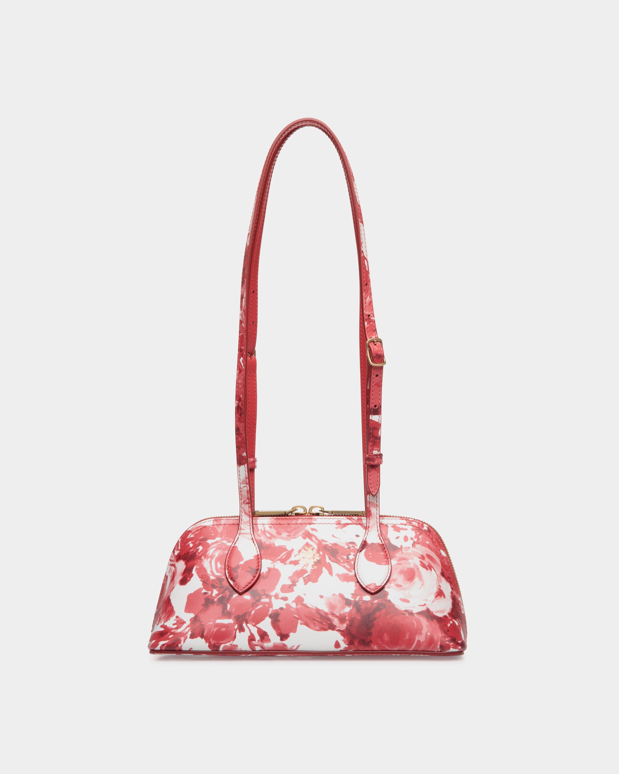 Bally Ray Minibag in Rosengarten Print Leather-in-Pink-1-Bally Outlet