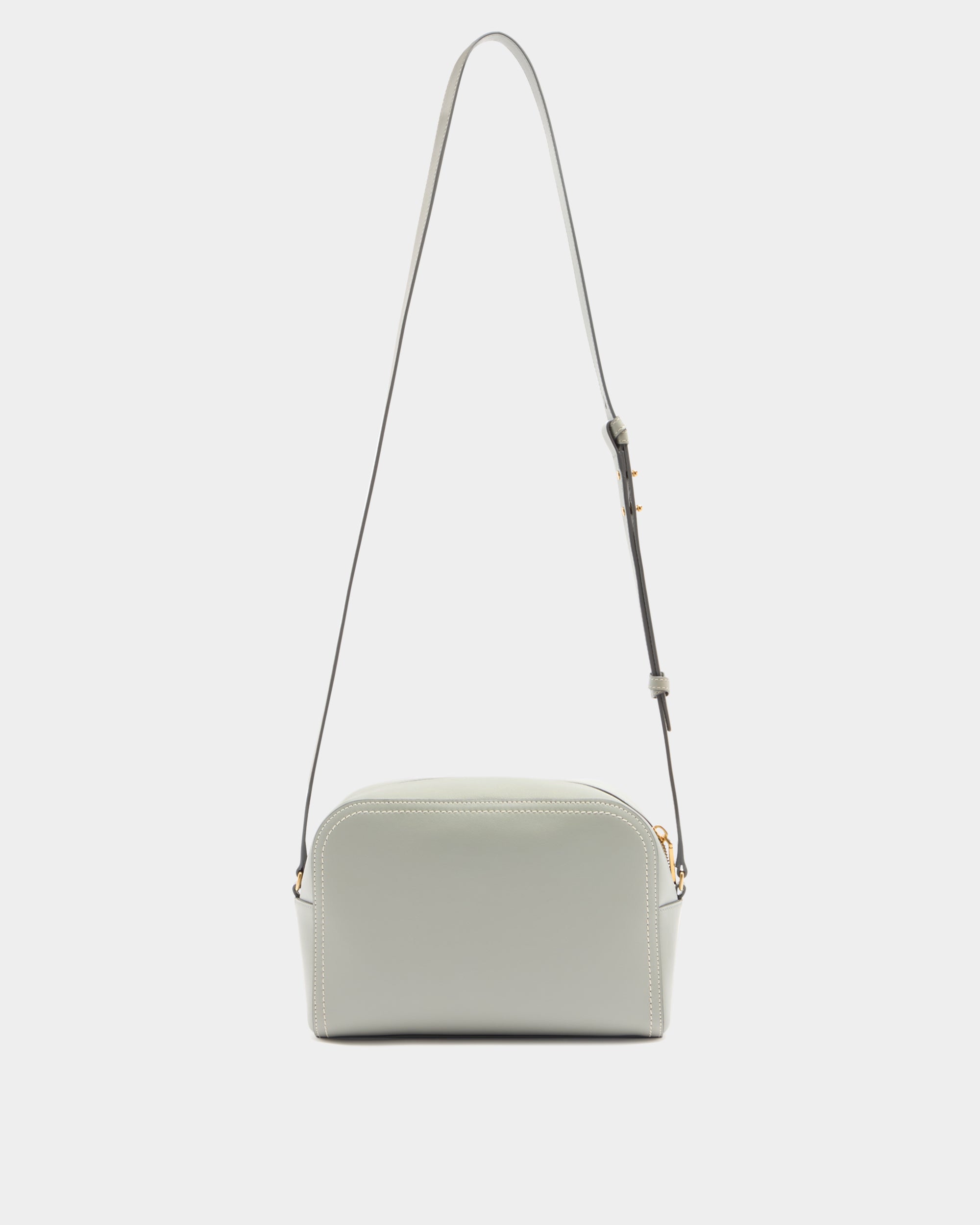 Bally Easy Bally Crossbody Bag in Glacier Grey Leather-in-Grey-2-Bally Outlet