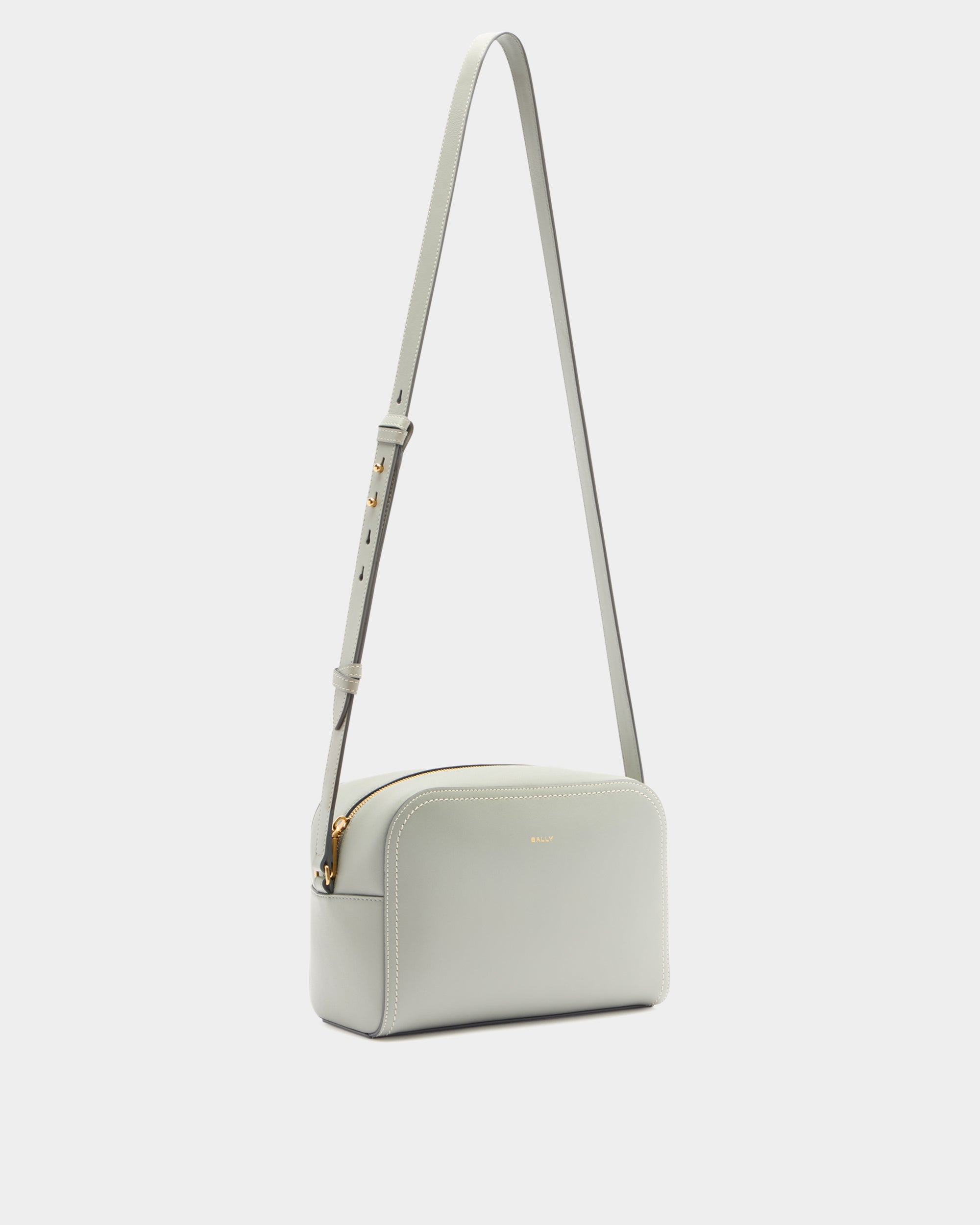 Bally Easy Bally Crossbody Bag in Glacier Grey Leather-in-Grey-3-Bally Outlet