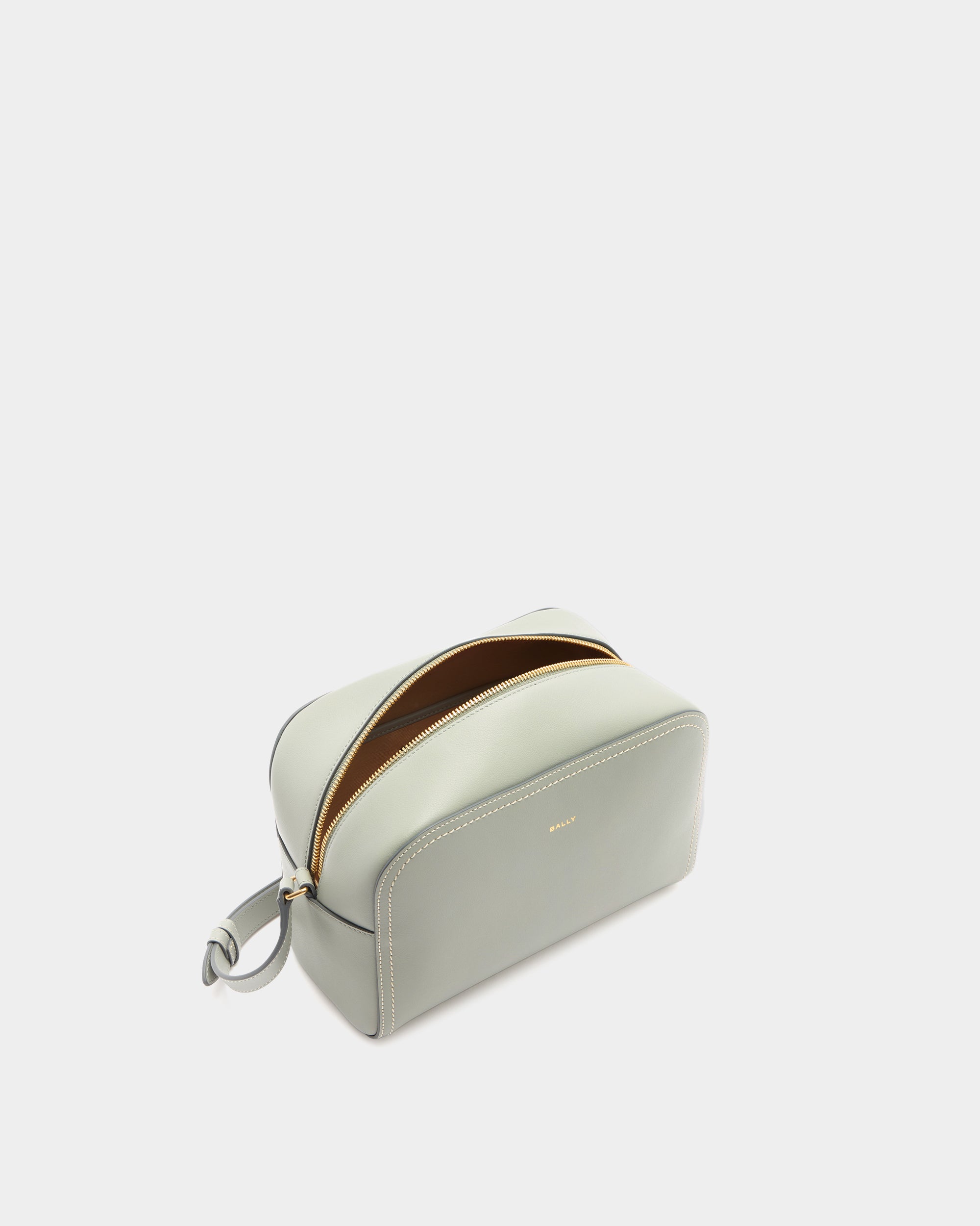 Bally Easy Bally Crossbody Bag in Glacier Grey Leather-in-Grey-4-Bally Outlet