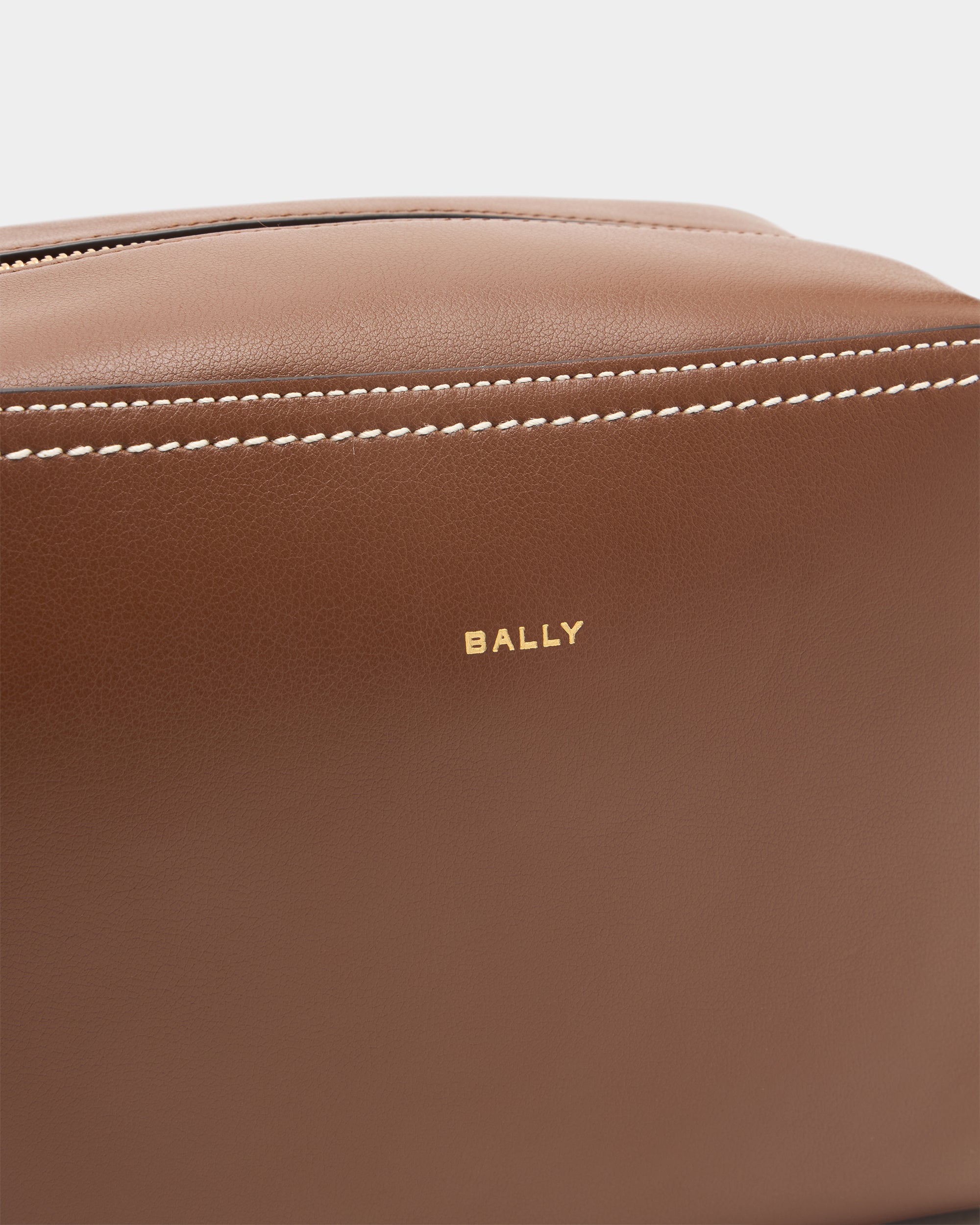 Bally Easy Bally Crossbody Bag in Brown Leather-in-Brown-5-Bally Outlet