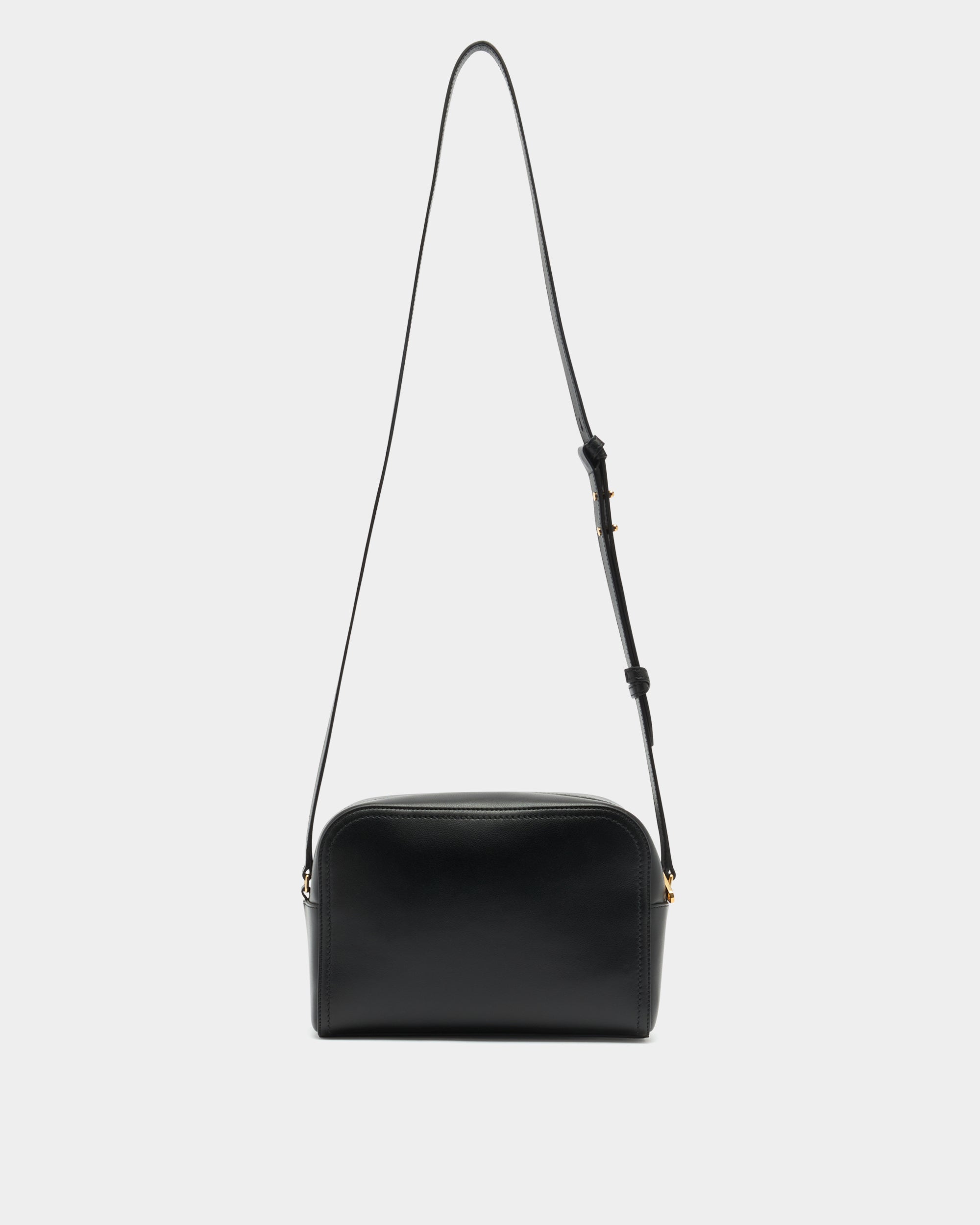 Bally Easy Bally Crossbody Bag in Black Leather-in-Black-2-Bally Outlet