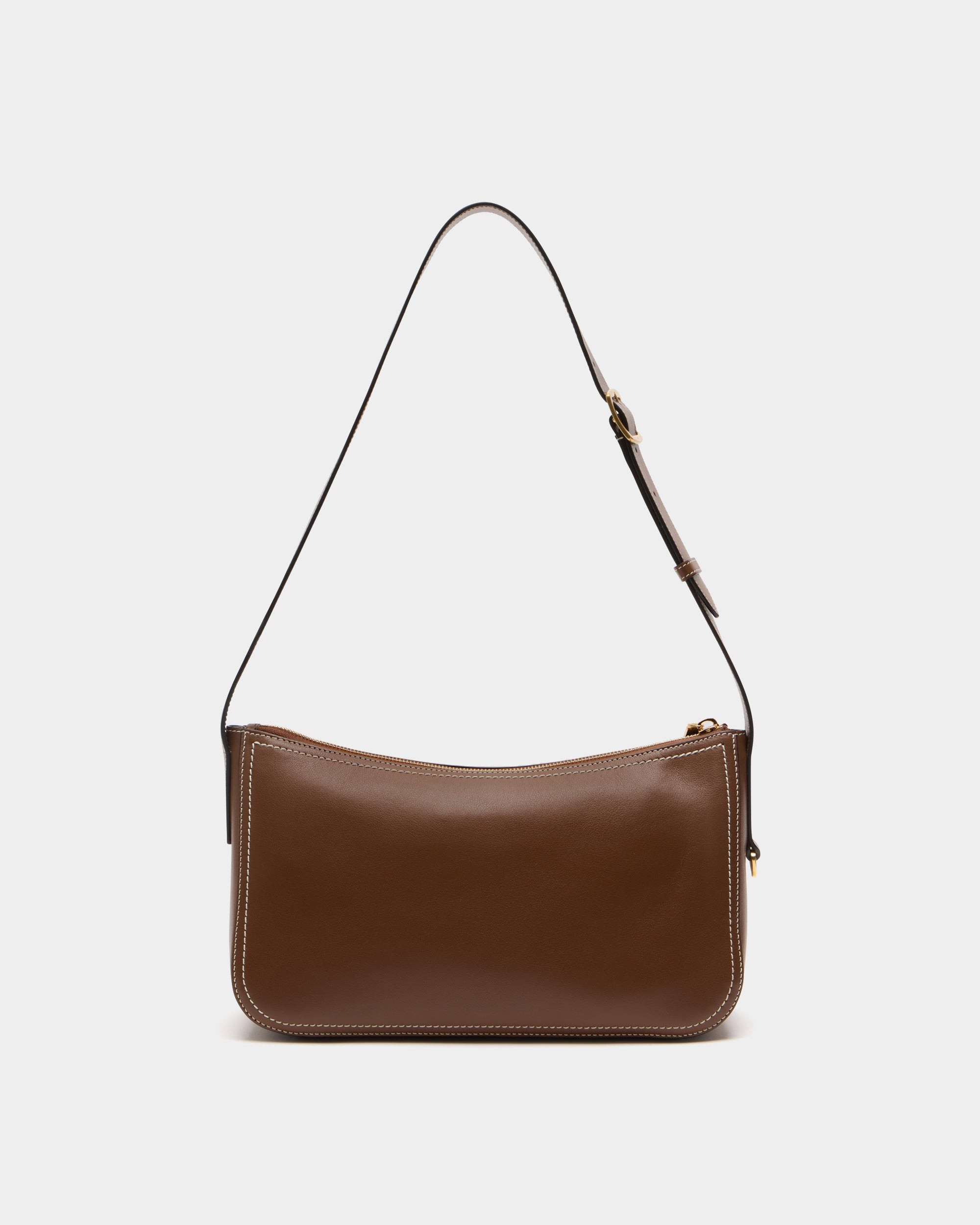 Bally Easy Bally Shoulder Bag in Brown Leather-in-Brown-2-Bally Outlet
