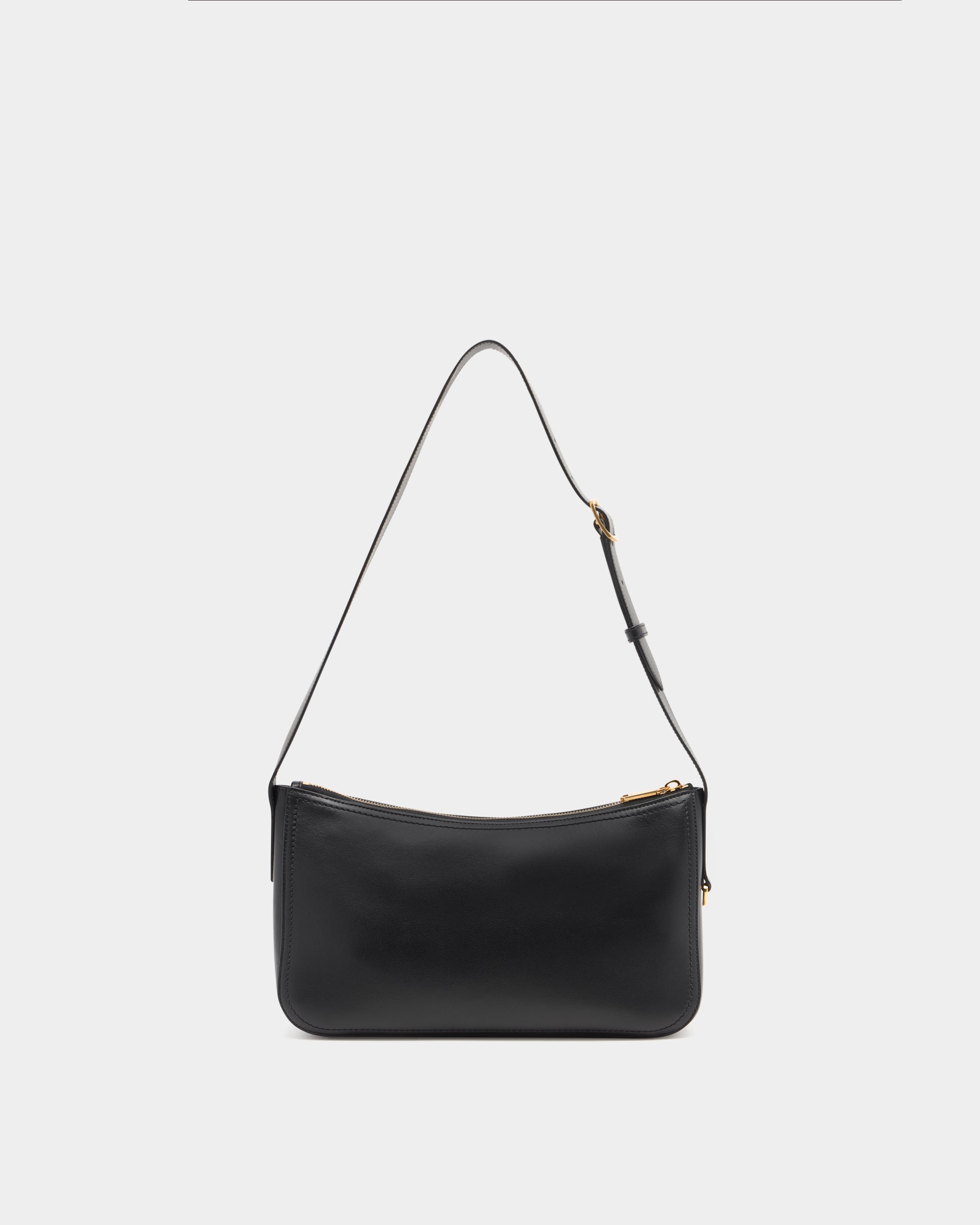 Bally Easy Bally Shoulder Bag in Black Leather-in-Black-2-Bally Outlet