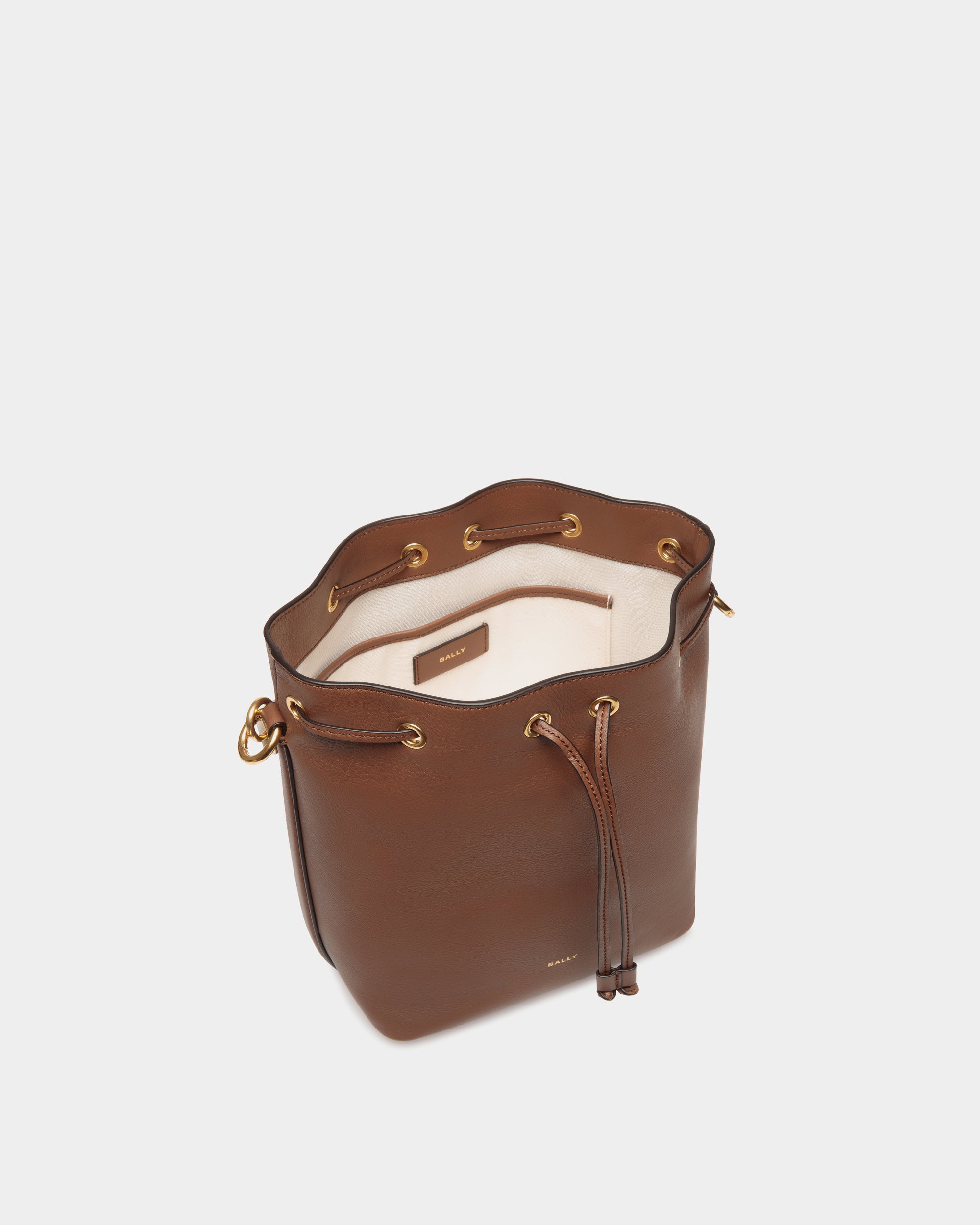 Bally Code Bucket Bag in Leather-in-Brown-4-Bally Outlet
