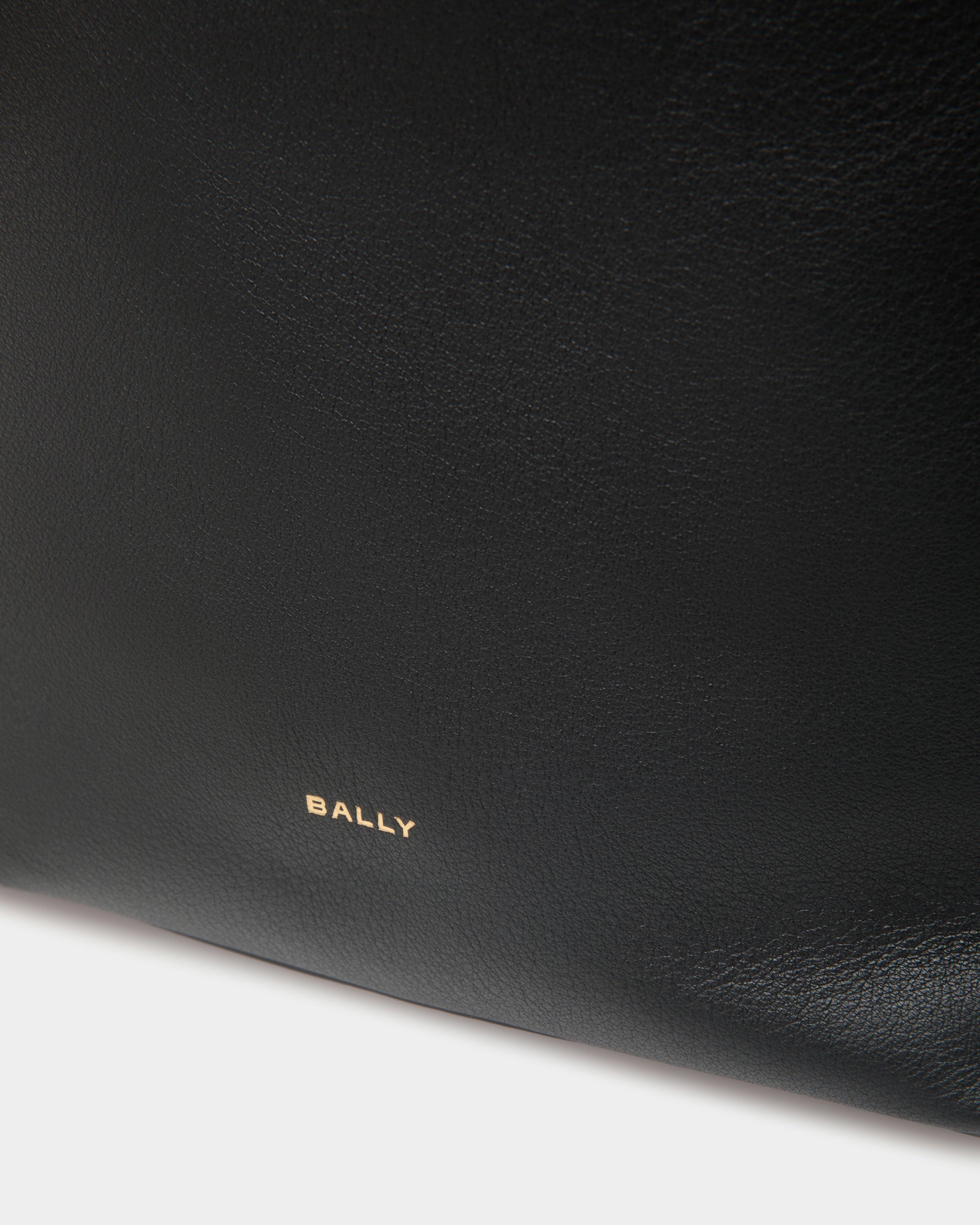 Bally Code Bucket Grained Leather Bag-in-Black-5-Bally Outlet