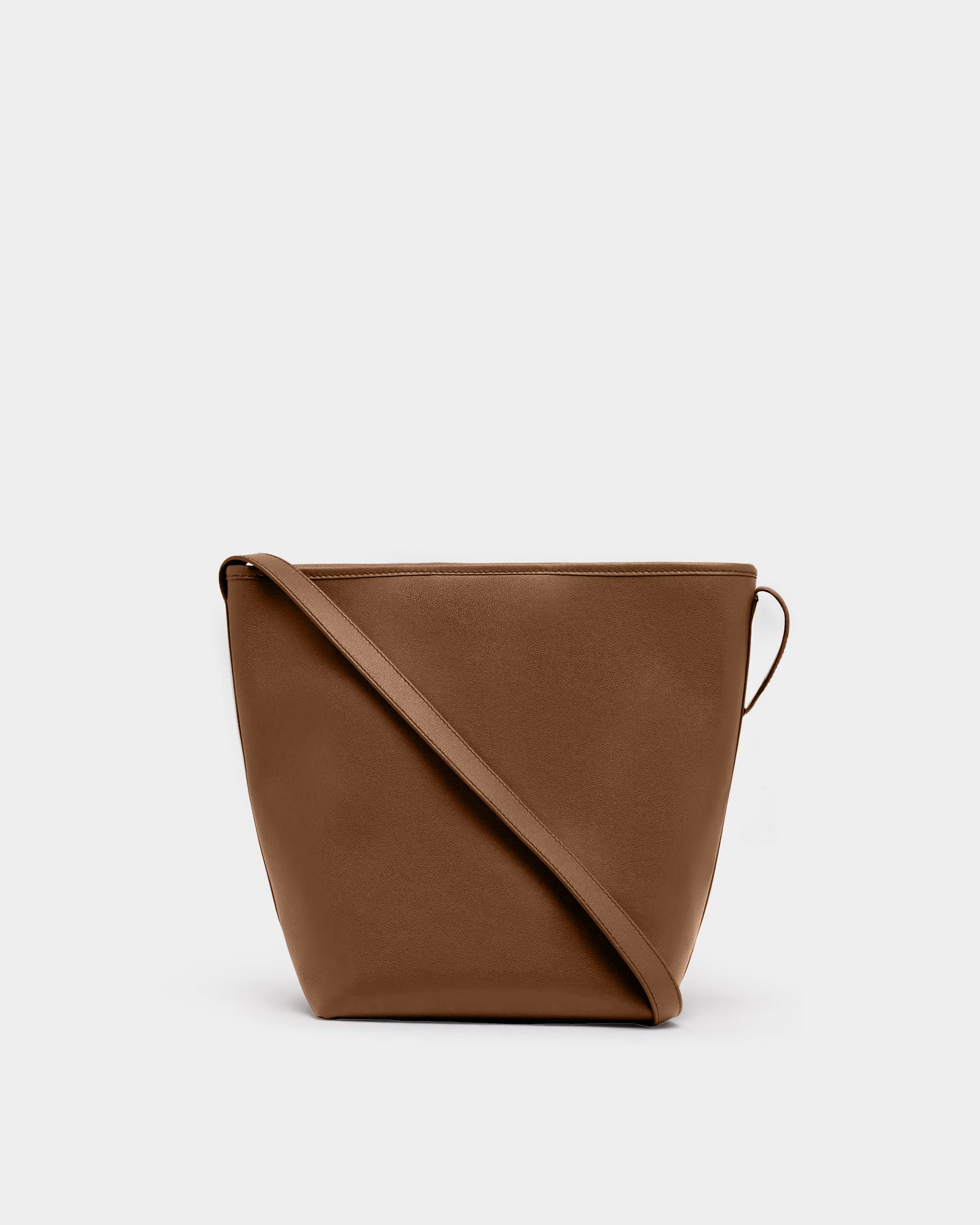 Bally Signature Bucket Bag in Brown Leather-in-Brown-2-Bally Outlet