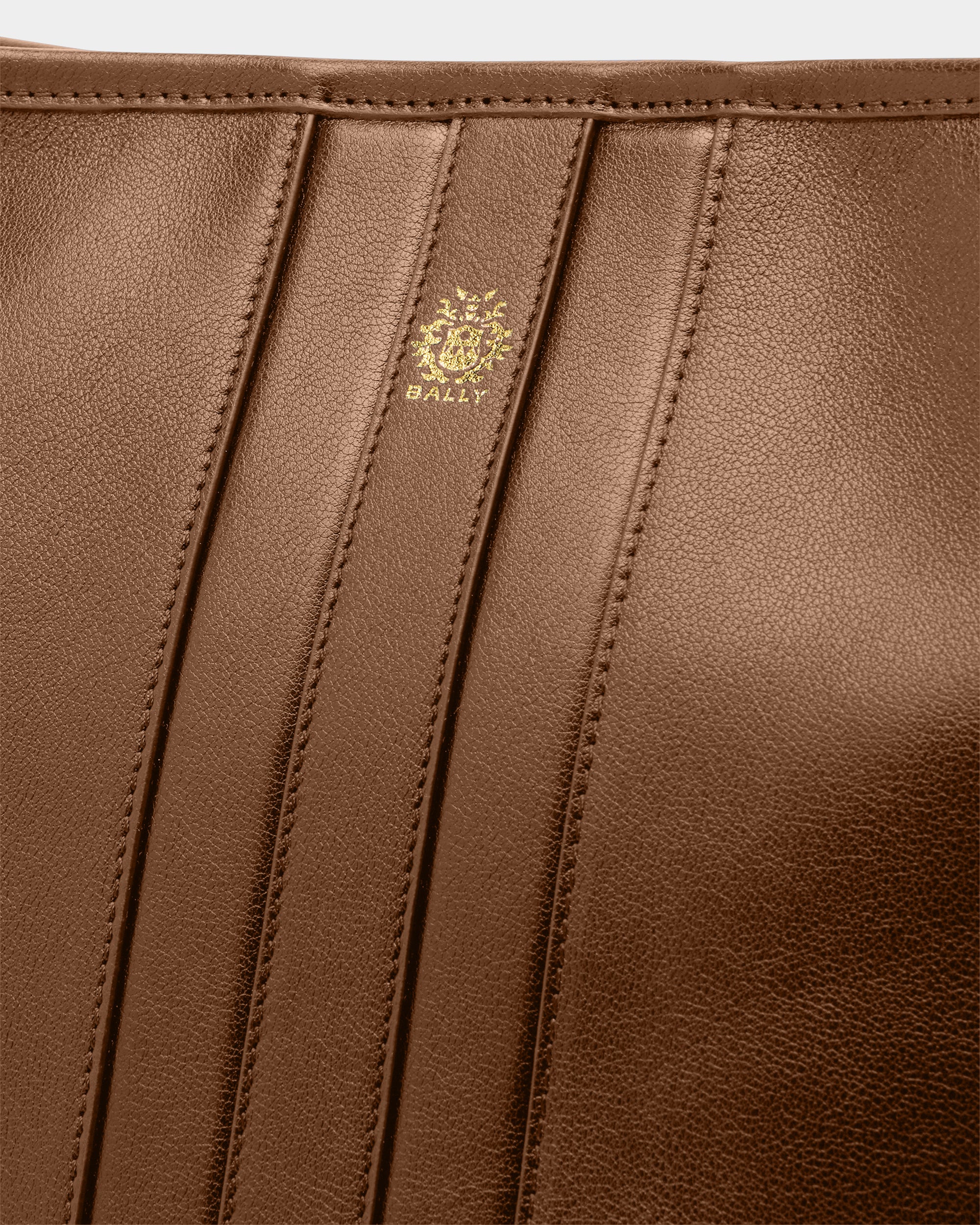 Bally Signature Bucket Bag in Brown Leather-in-Brown-5-Bally Outlet