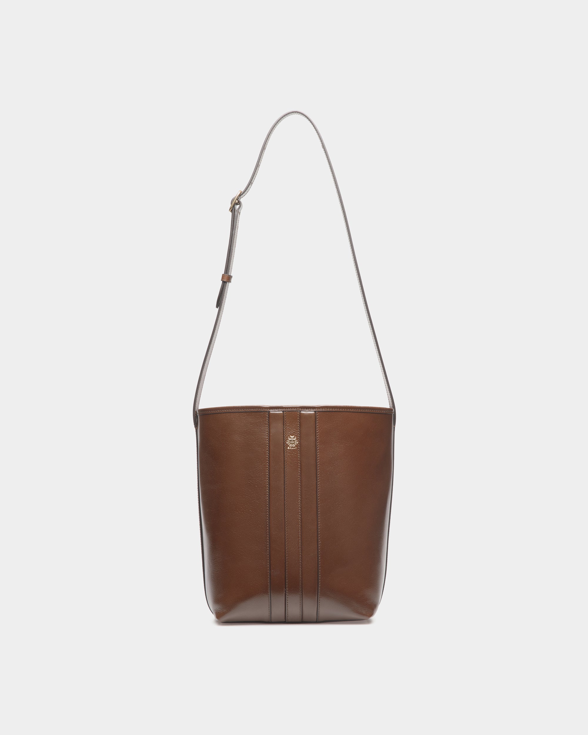 Bally Beckett Bucket Bag in Glacé Leather-in-Red-1-Bally Outlet