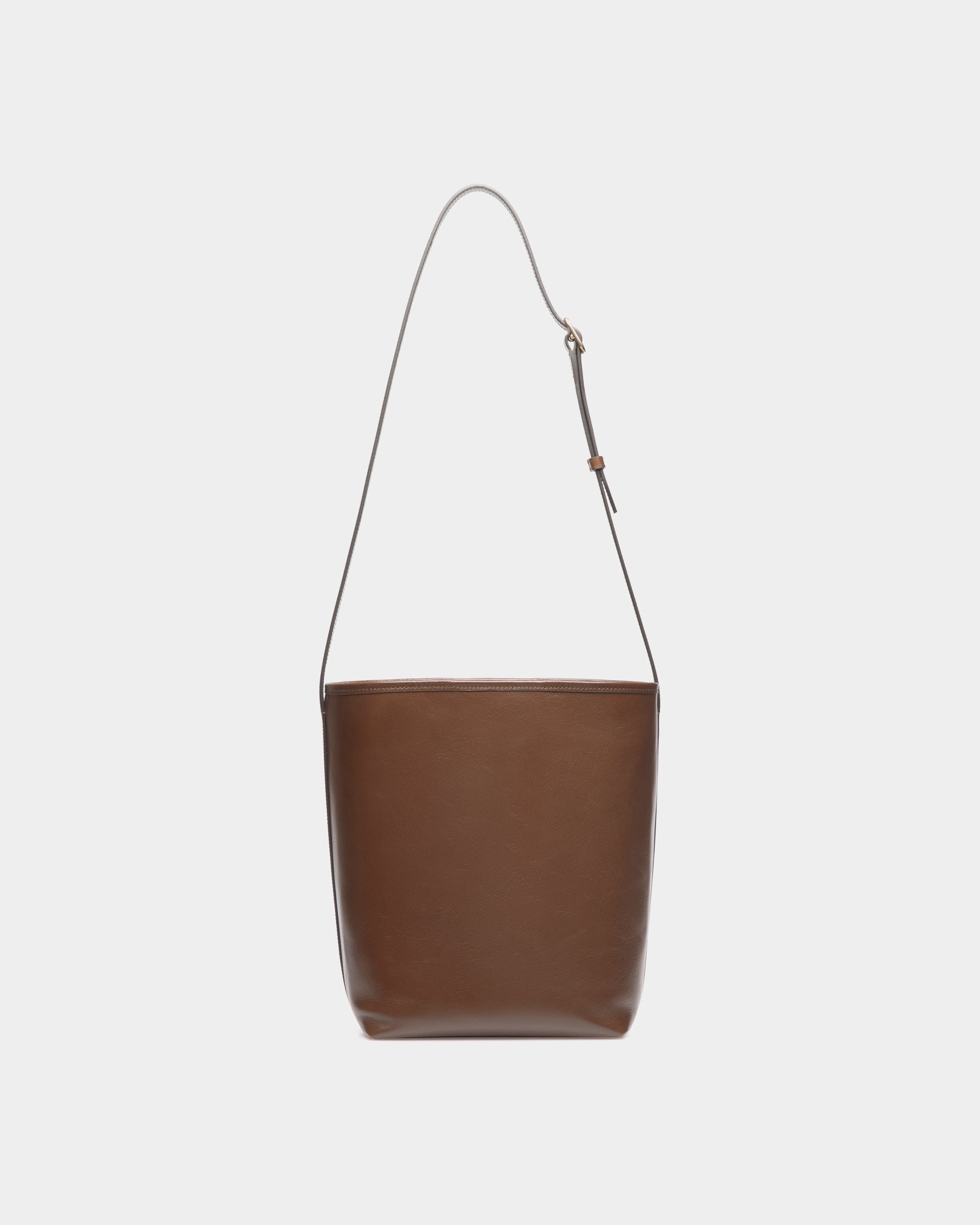 Bally Beckett Bucket Bag in Glacé Leather-in-Red-2-Bally Outlet