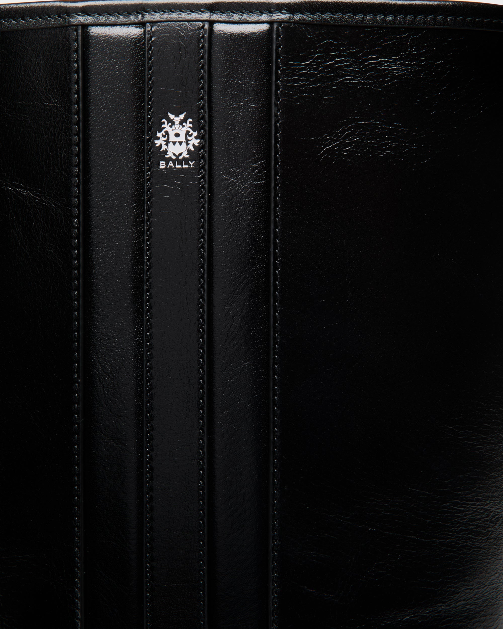 Bally Beckett Bucket Leather Bag-in-Black-6-Bally Outlet