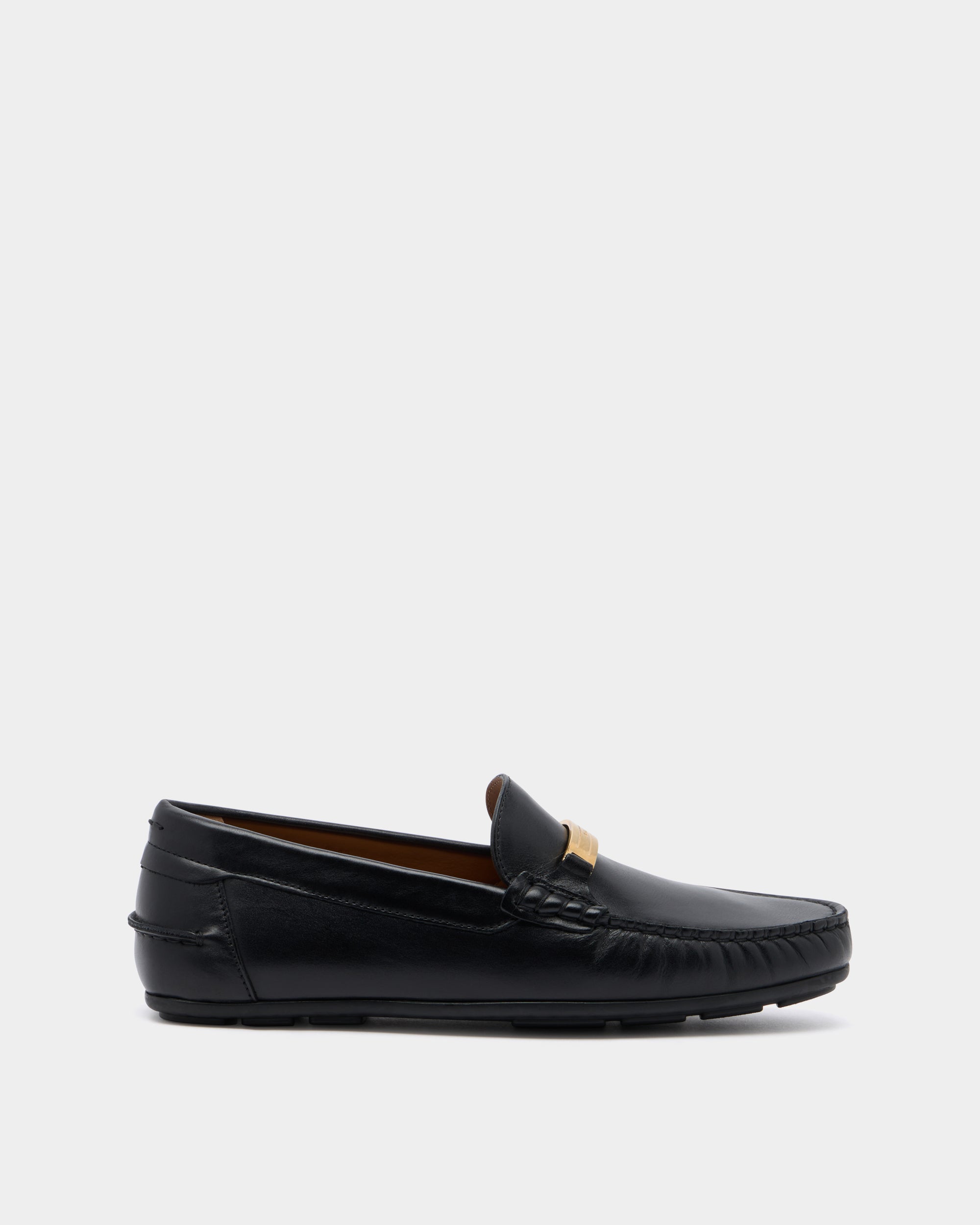 Bally Clay Driver in Black Leather-in-Black-2-Bally Outlet