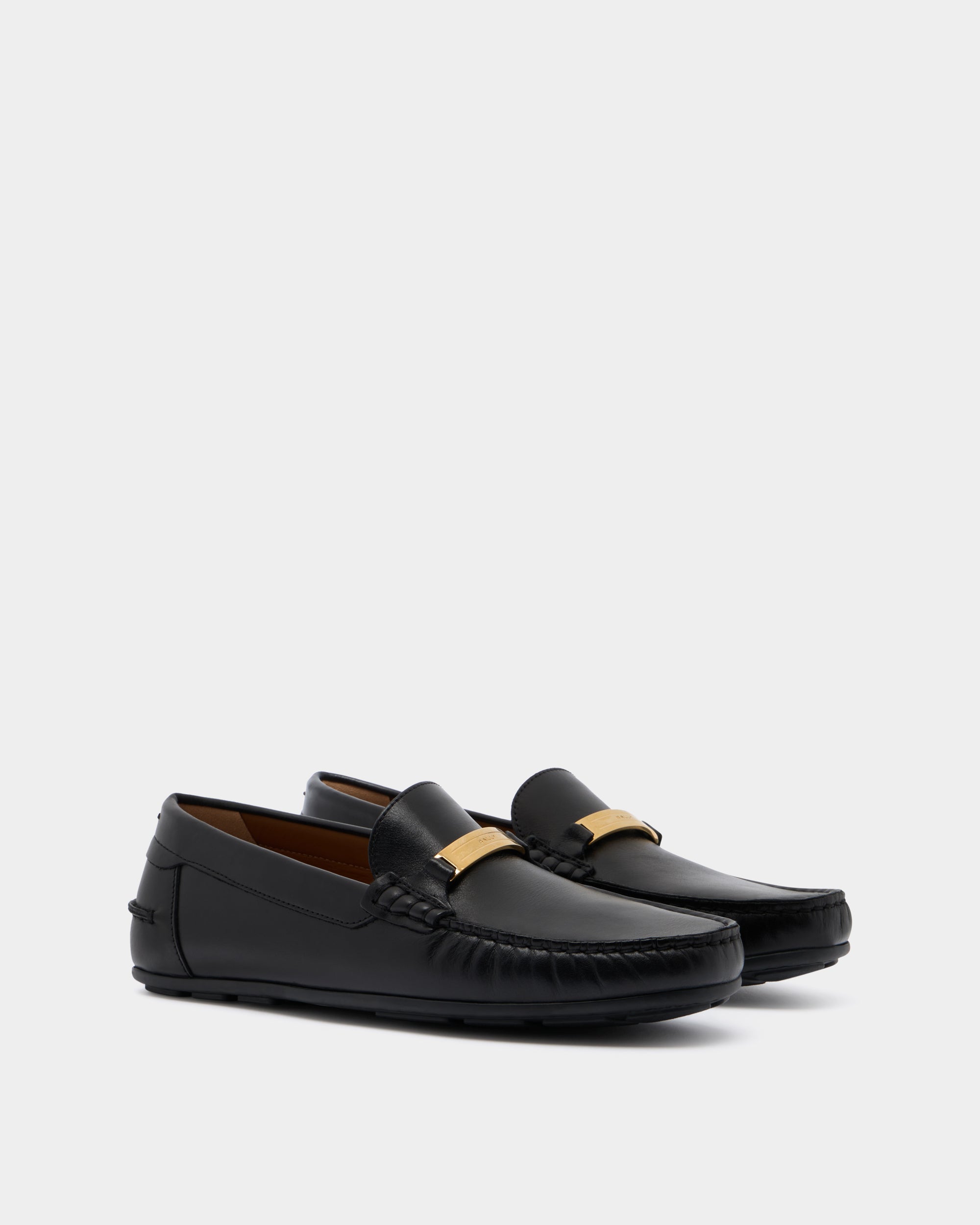 Bally Clay Driver in Black Leather-in-Black-1-Bally Outlet