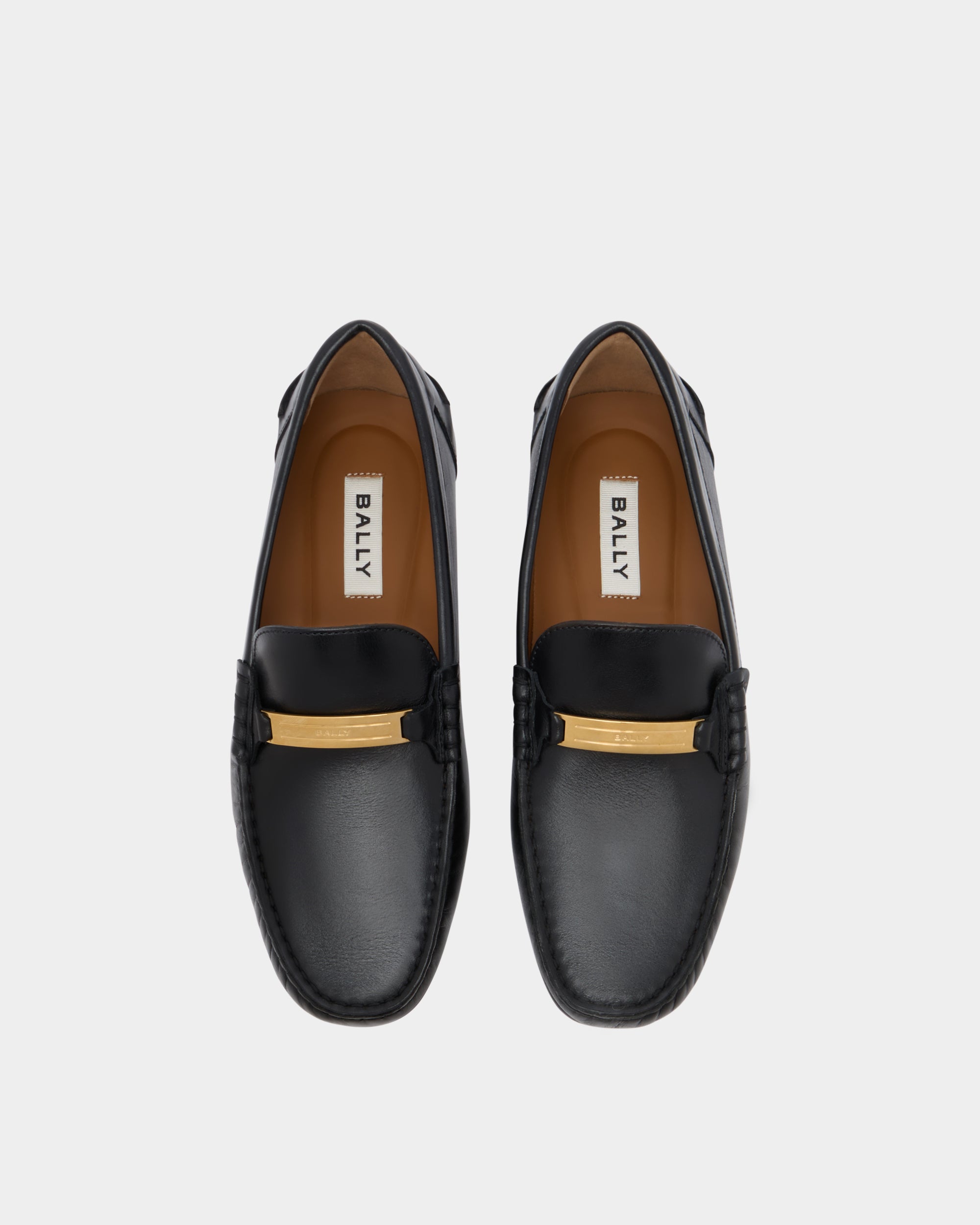 Bally Clay Driver in Black Leather-in-Black-4-Bally Outlet