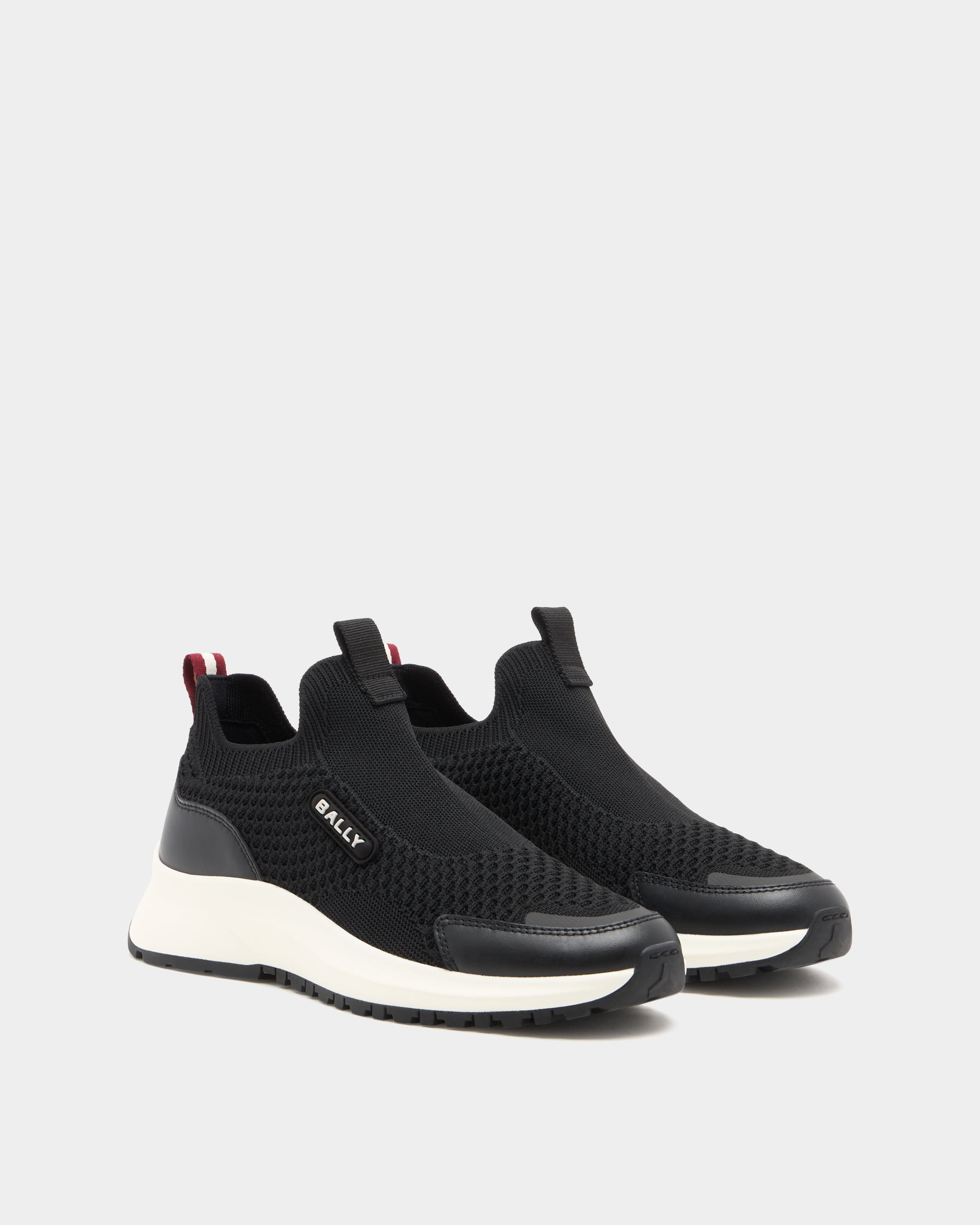 Bally Outline Sneaker in Black Fabric-in-Black-1-Bally Outlet