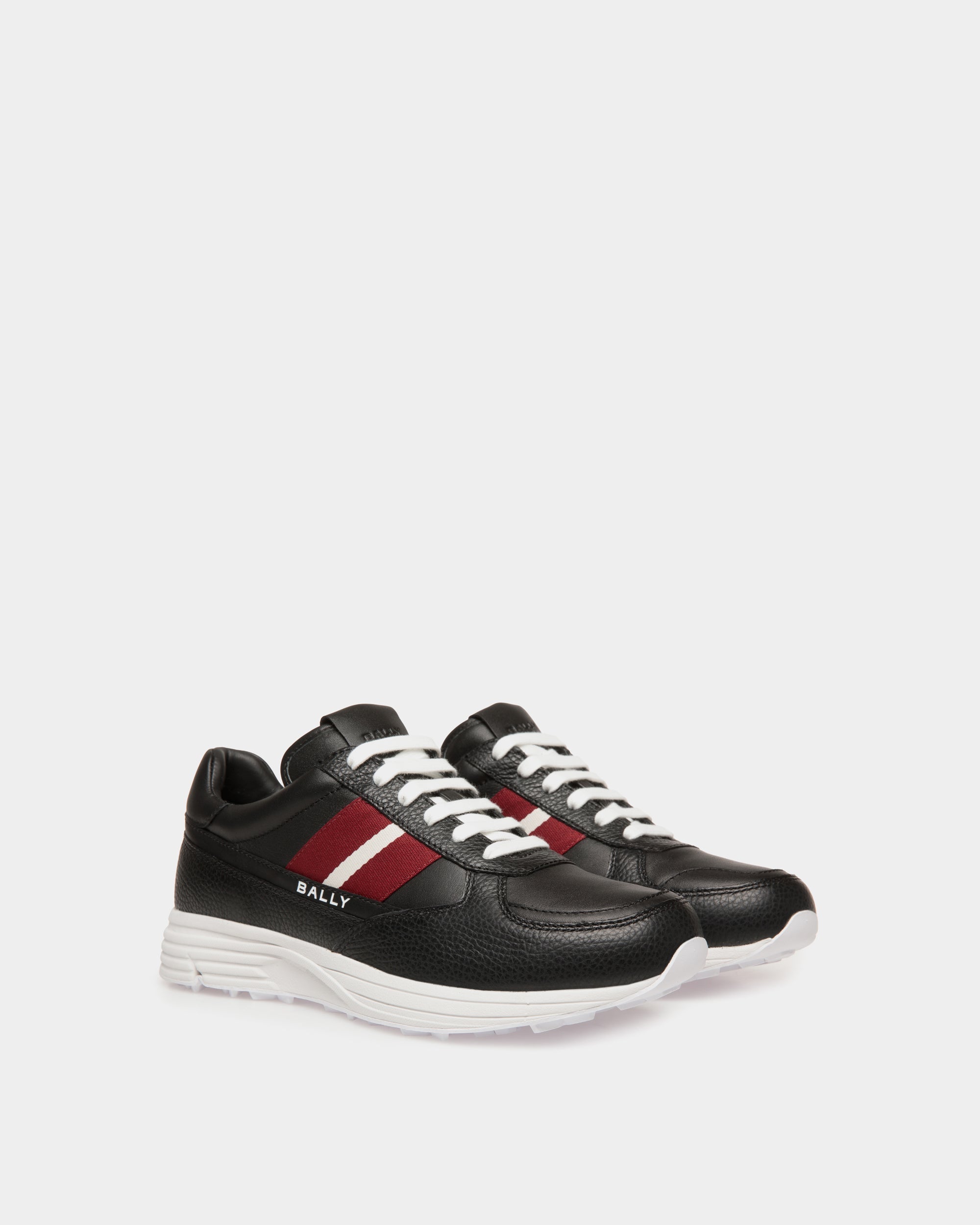 Golf Capsule Sneaker in Black Grained Leather-6311672-(2)-Bally Indonesia.