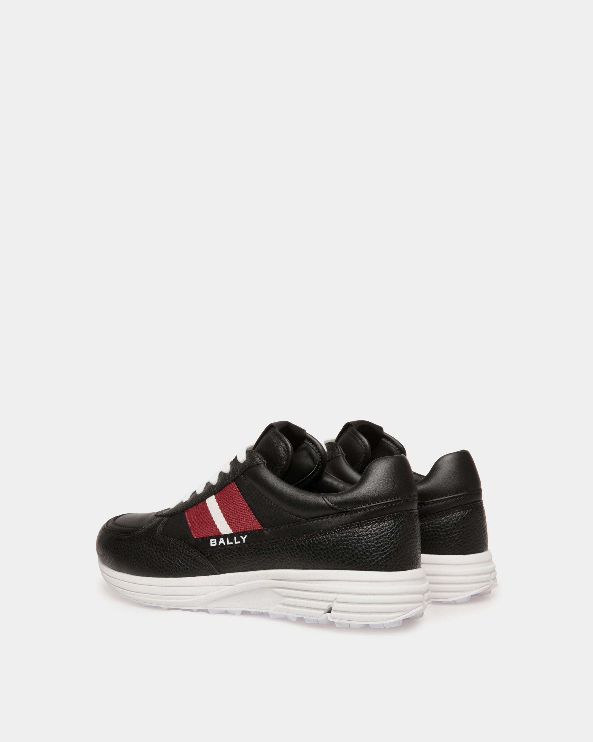 Golf Capsule Sneaker in Black Grained Leather-6311672-(3)-Bally Indonesia.