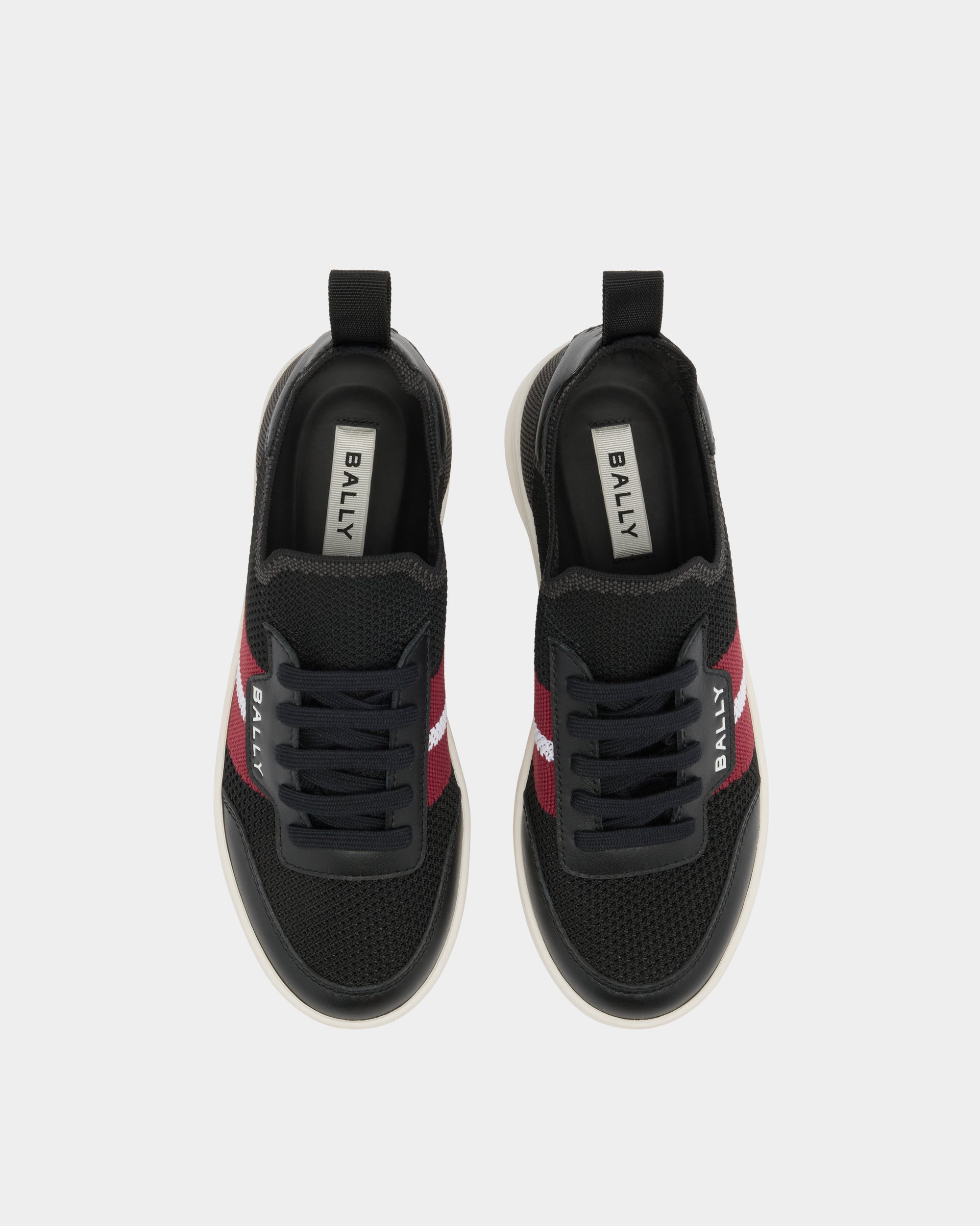 Bally Tennis Sneaker in Black Fabric-in-Black-4-Bally Outlet