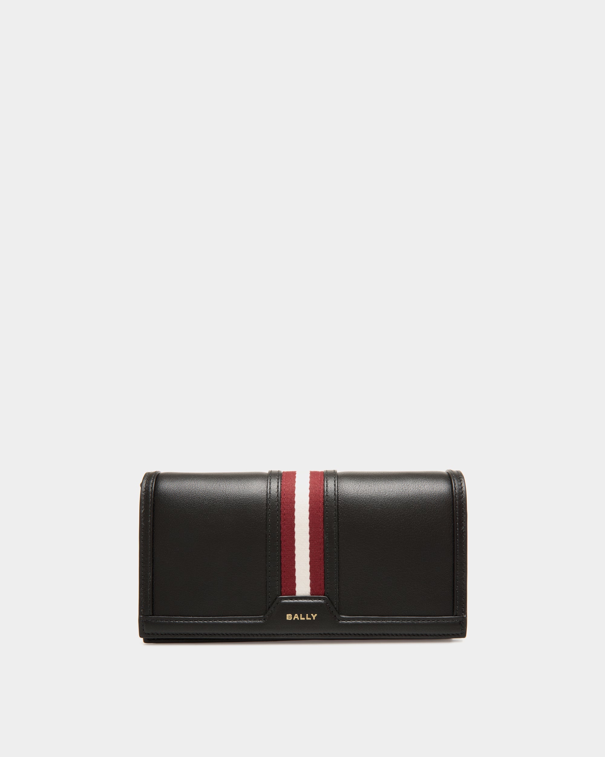 Code Phone Wallet in Black Leather-6310857-(1)-Bally Indonesia.