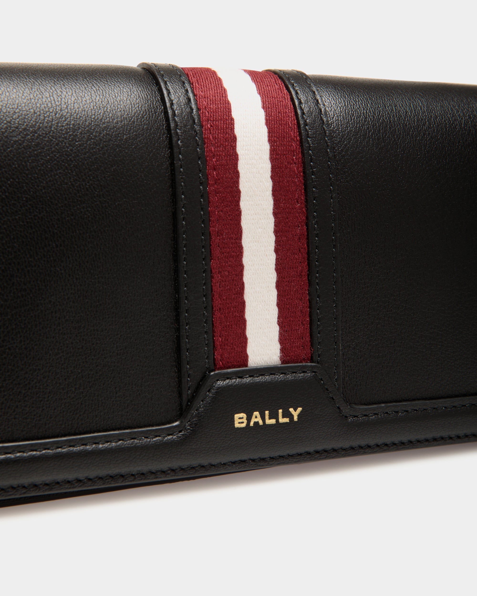 Code Phone Wallet in Black Leather-6310857-(4)-Bally Indonesia.