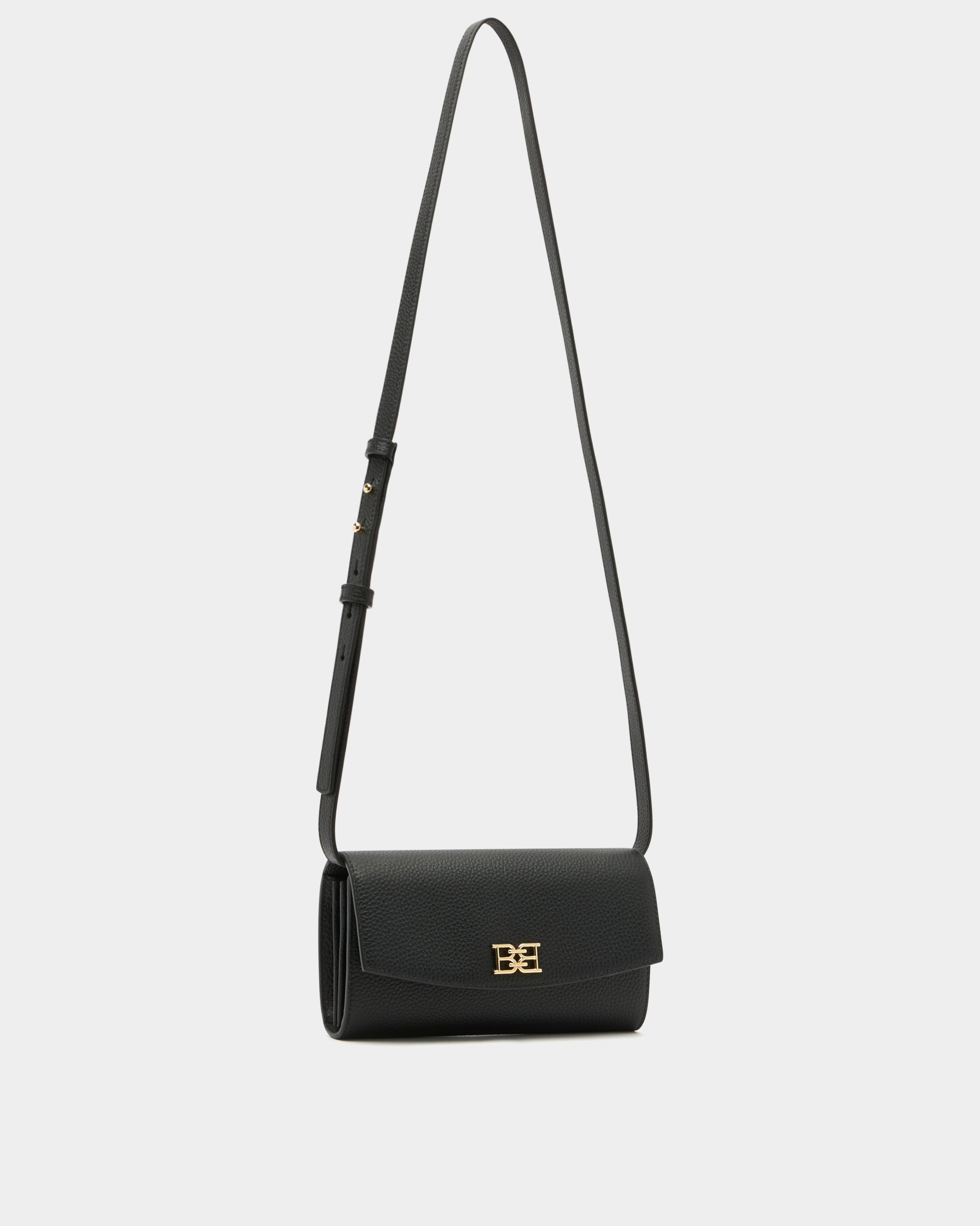 Bally Phone Wallet in Black Grained Leather-in-Black-3-Bally Outlet