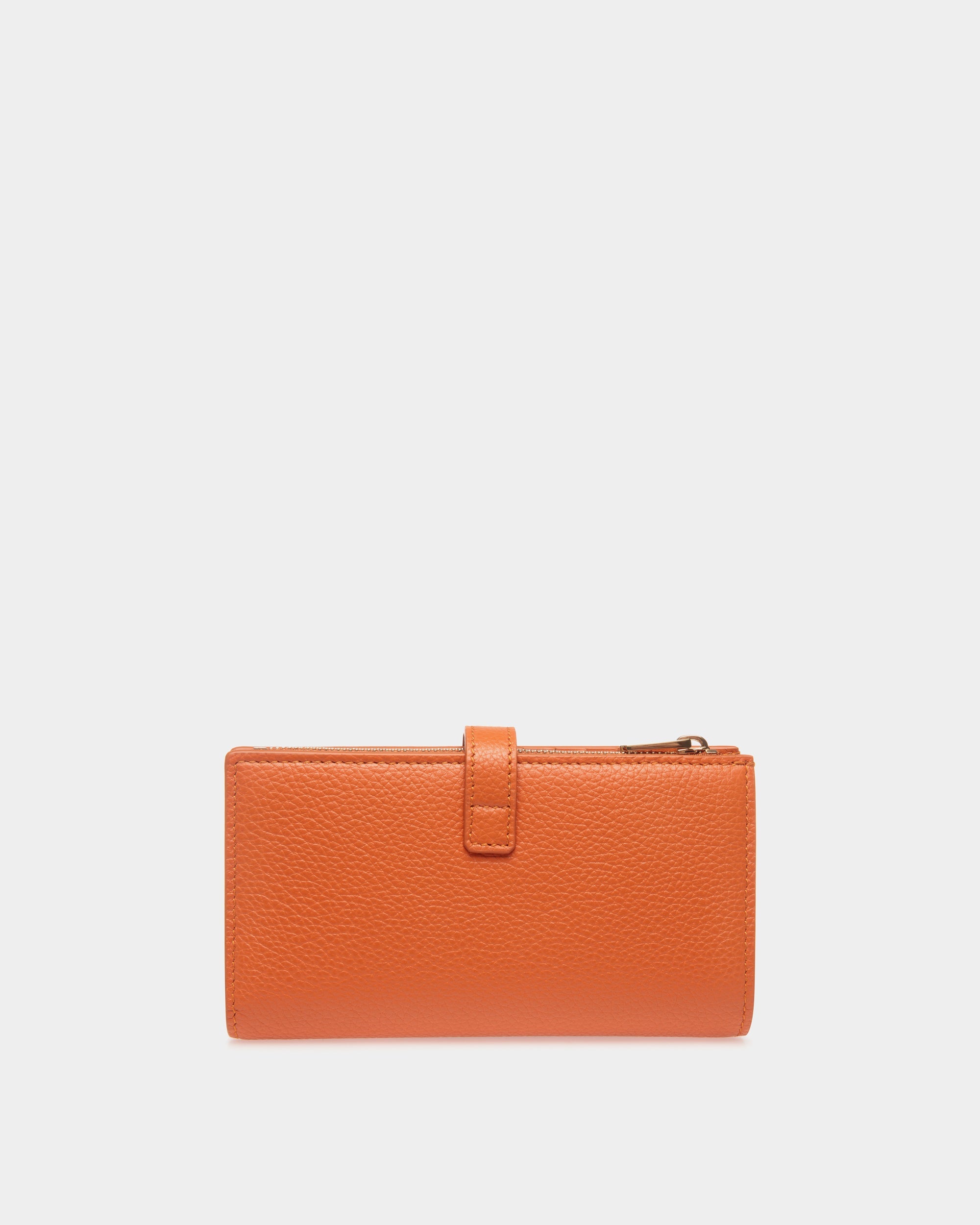 Lock Me Long Wallet in Koi Orange Grained Leather-6310867-(2)-Bally Indonesia.