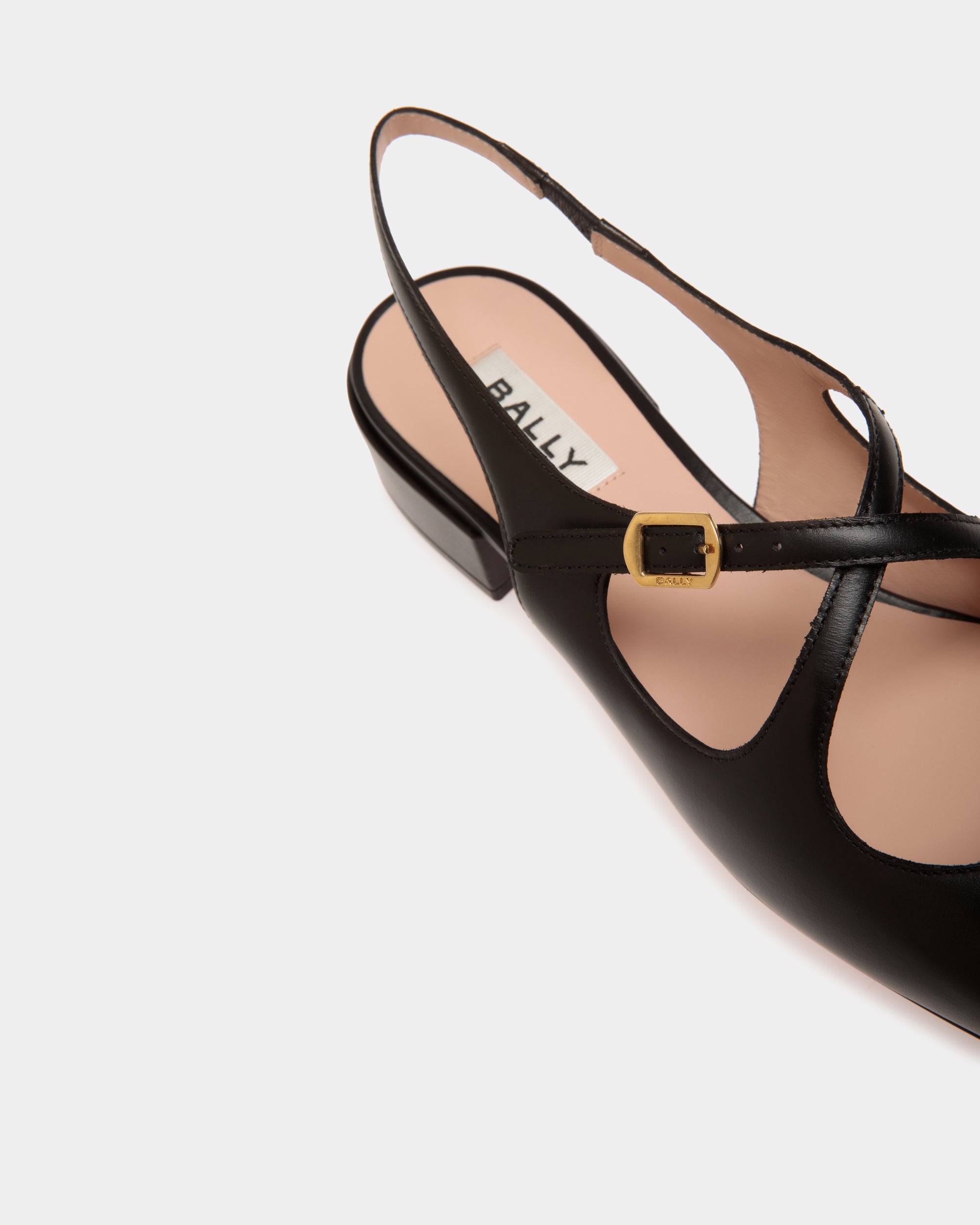 Bally Ballyrina Slingback Pump in Black Leather-in-Black-5-Bally Outlet