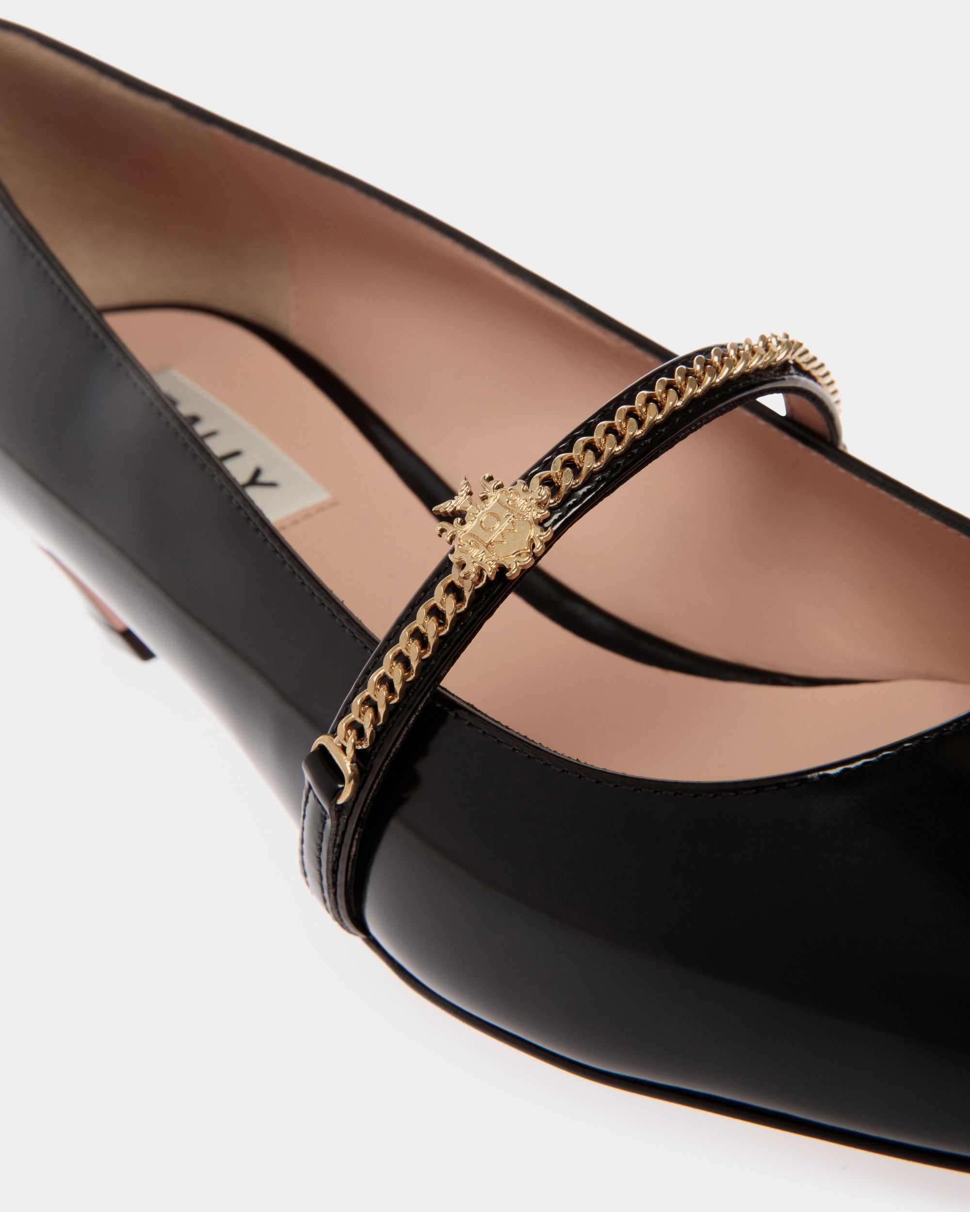 Bally Sylt Mary Jane Pump in Black Brushed Leather-in-Black-5-Bally Outlet