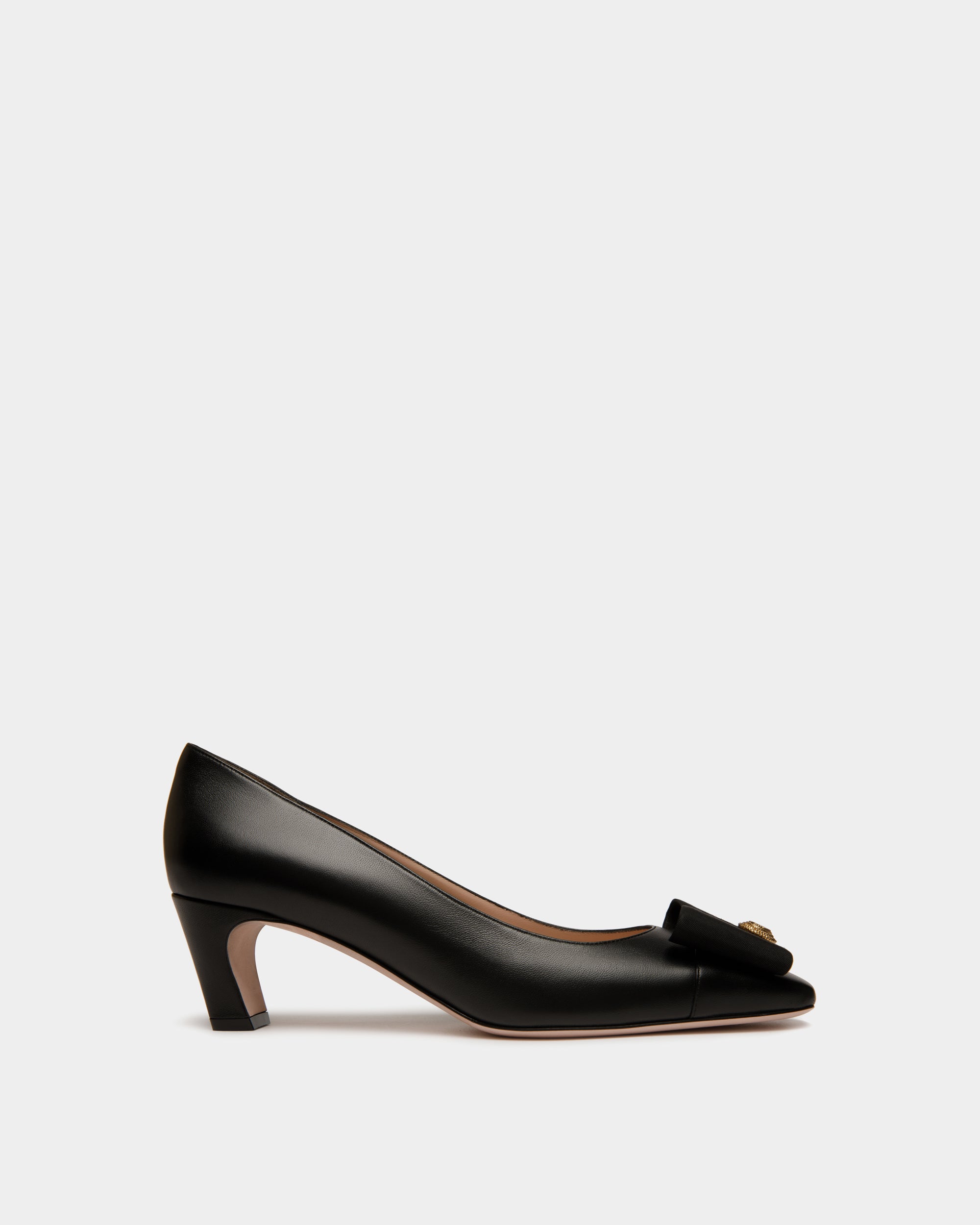 Bally B-Bow Pump in Black Leather-in-Black-2-Bally Outlet