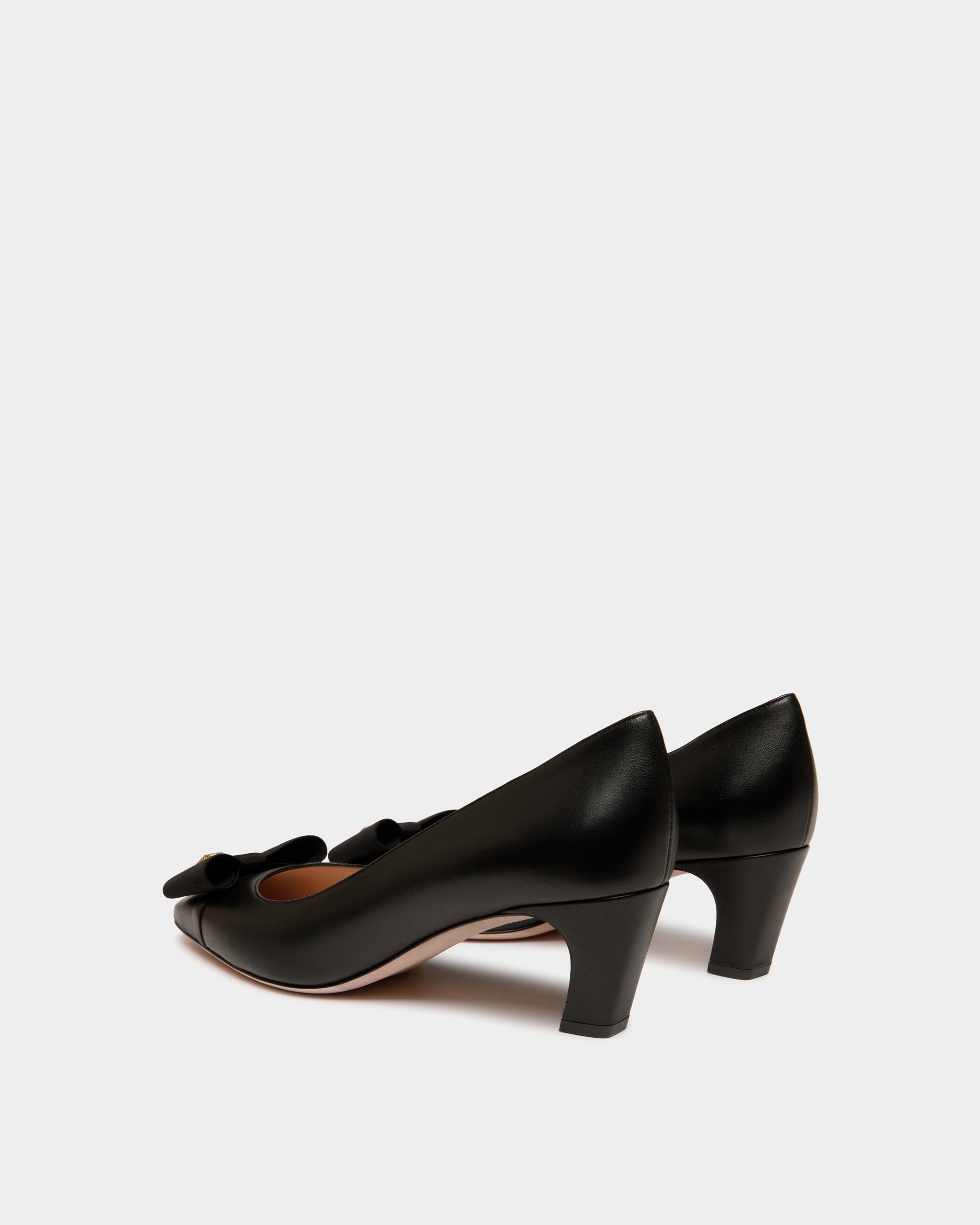 Bally B-Bow Pump in Black Leather-in-Black-3-Bally Outlet
