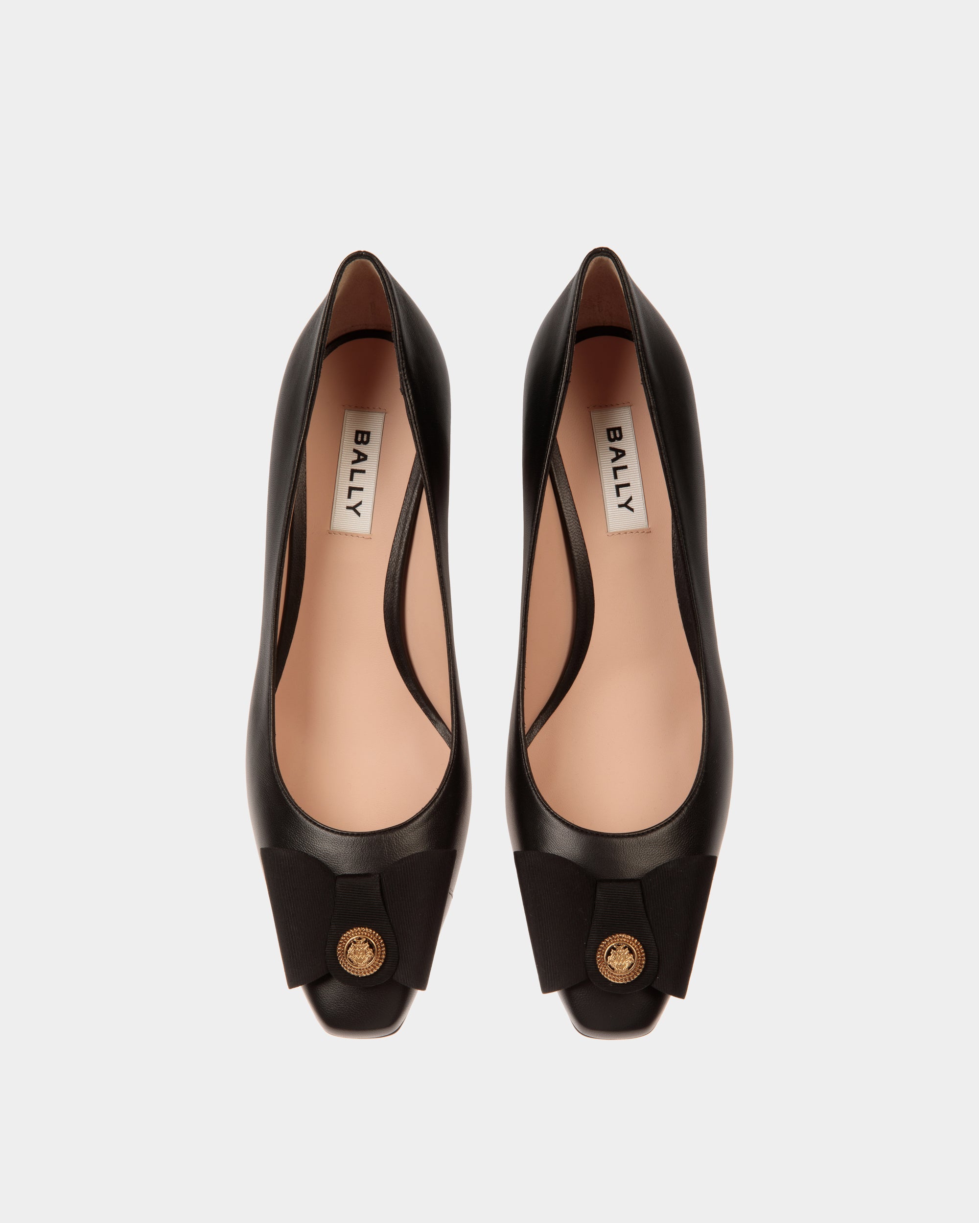 Bally B-Bow Pump in Black Leather-in-Black-4-Bally Outlet