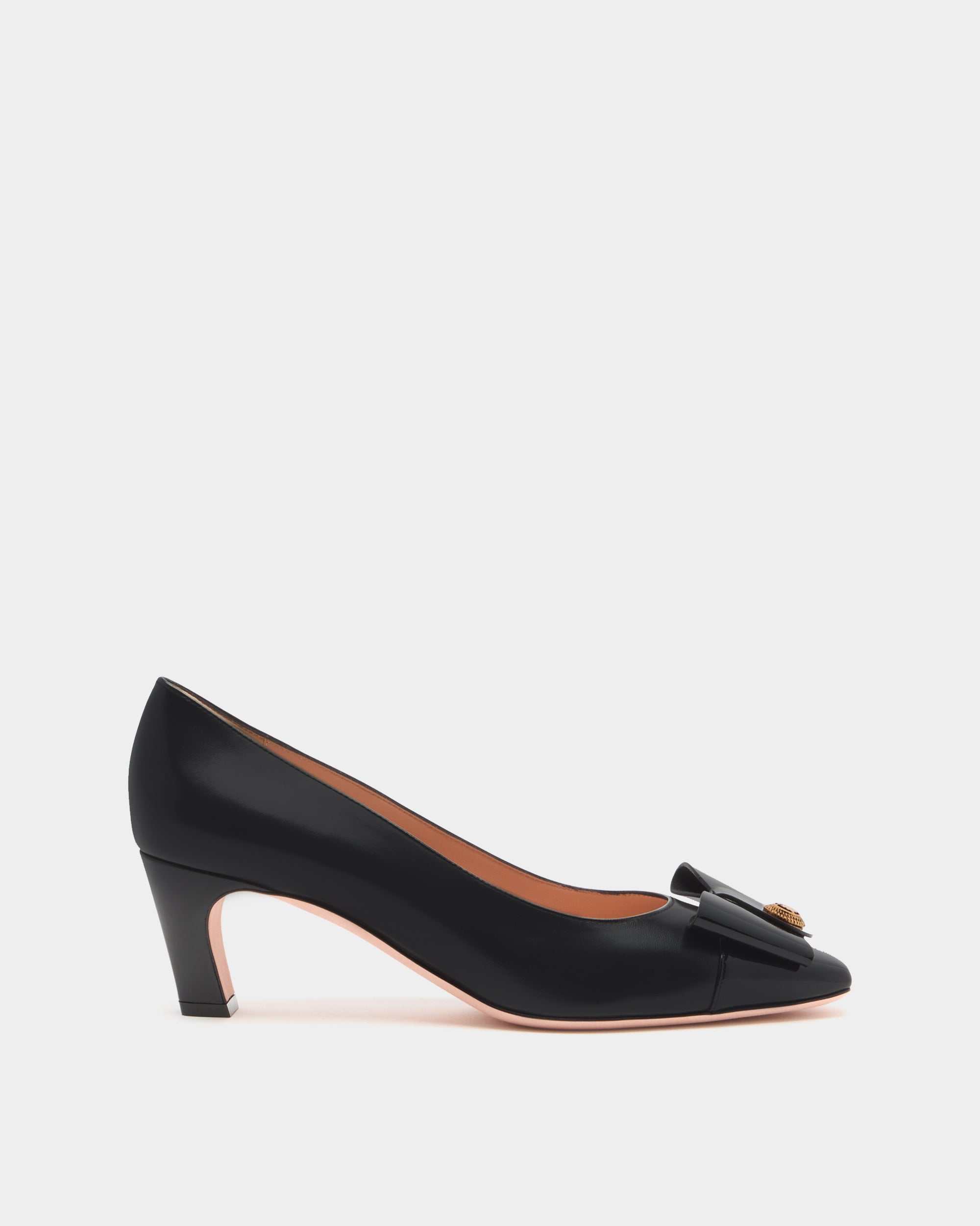 Bally B-Bow Pump in Black Leather-in-Black-2-Bally Outlet