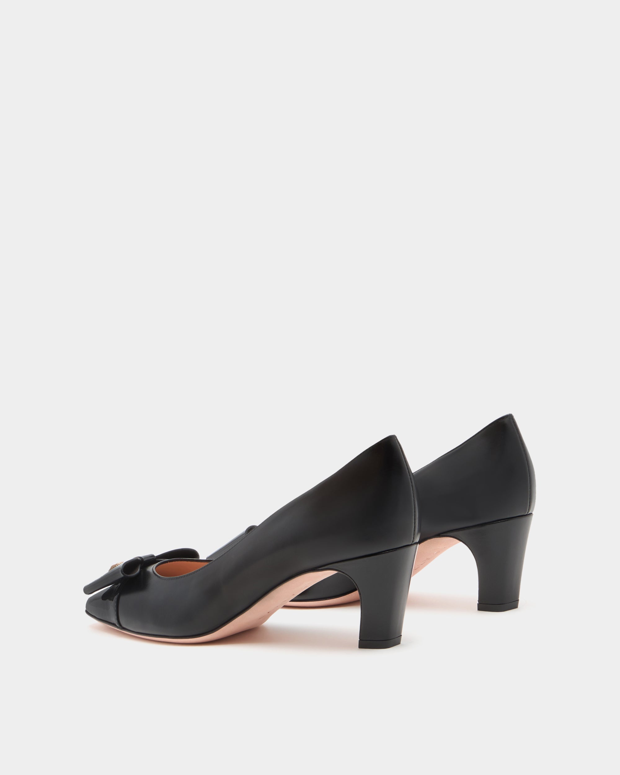 Bally B-Bow Pump in Black Leather-in-Black-3-Bally Outlet