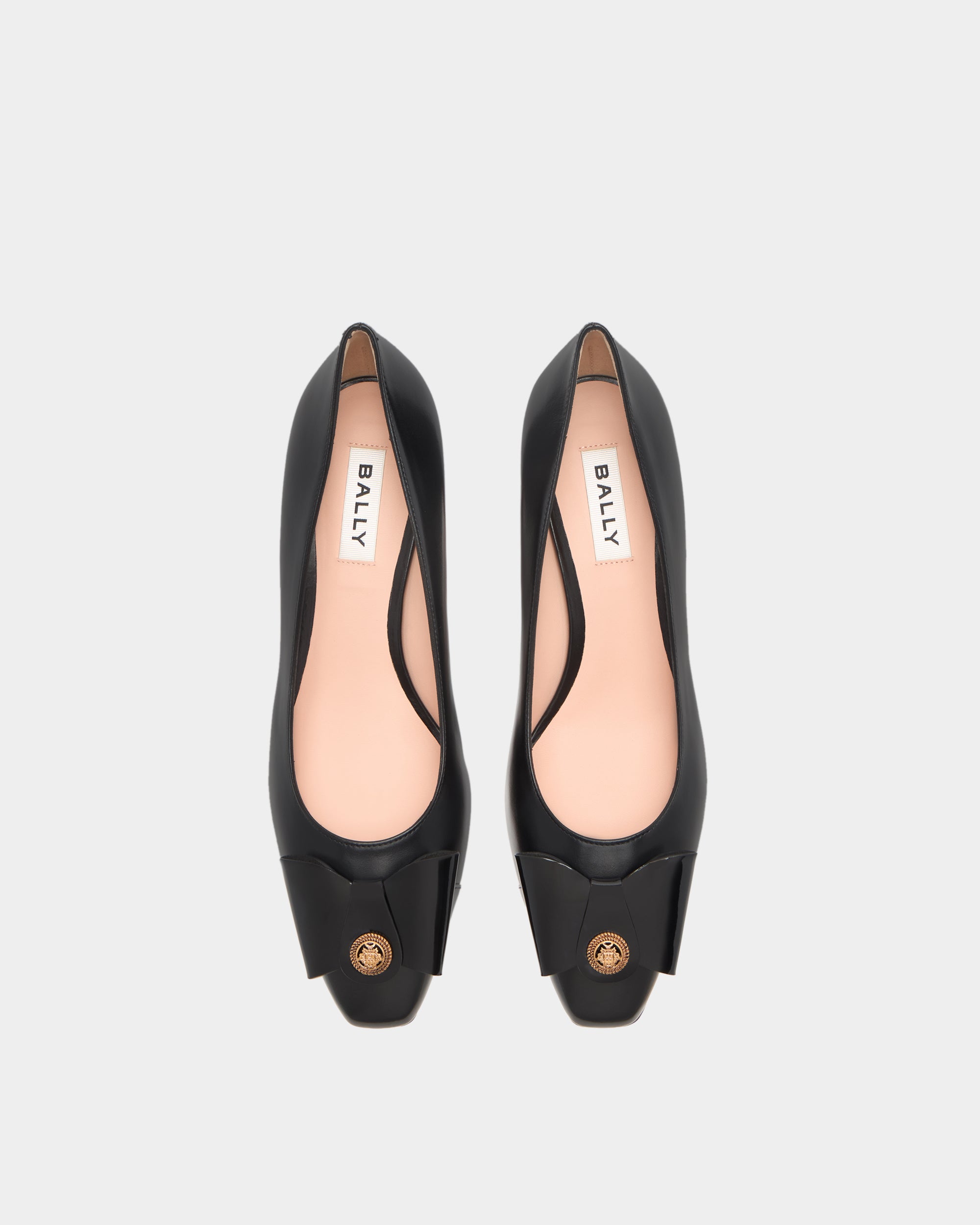 Bally B-Bow Pump in Black Leather-in-Black-4-Bally Outlet