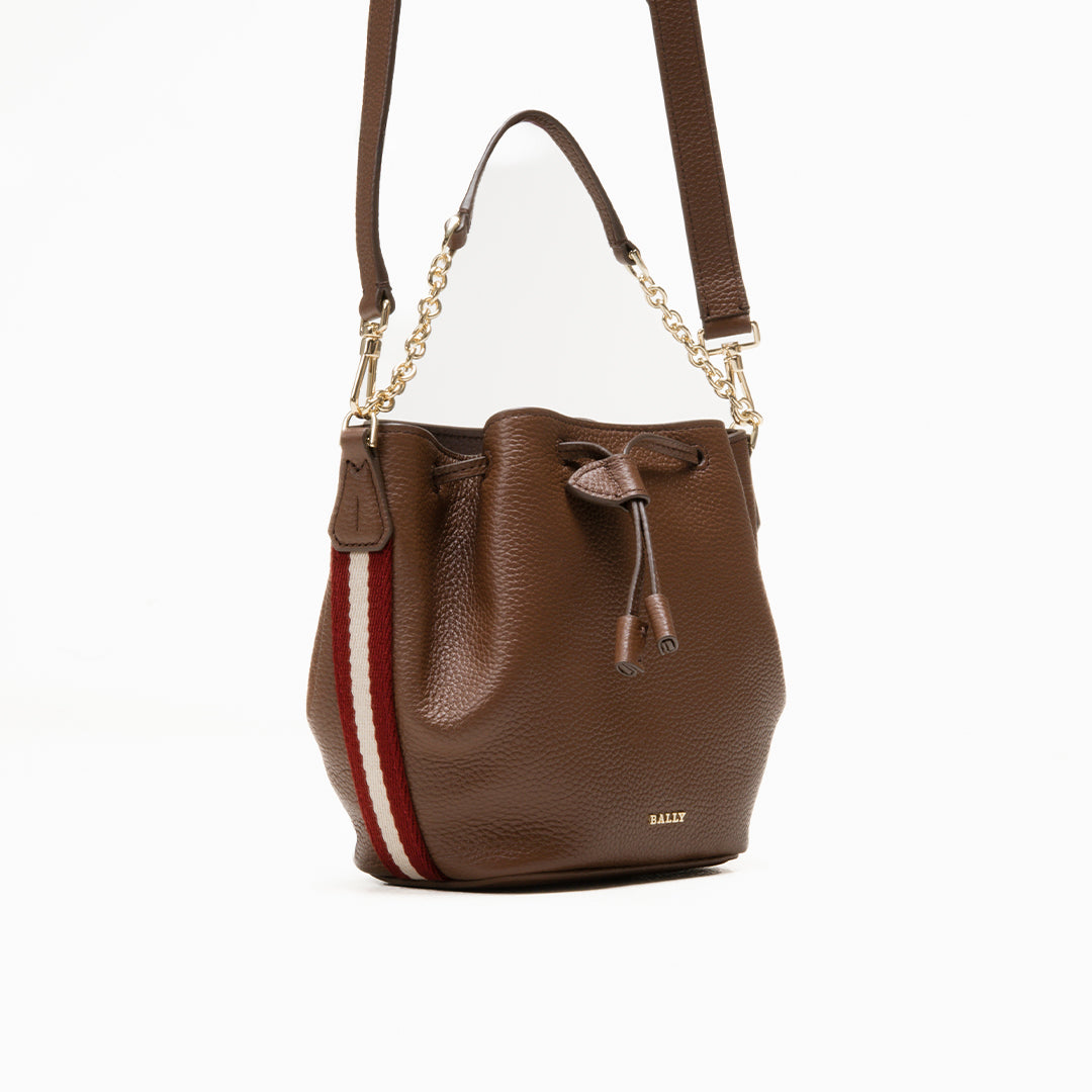 Bally Ballm Adjo Bucket Bag in Leather-in-Brown-2-Bally Outlet
