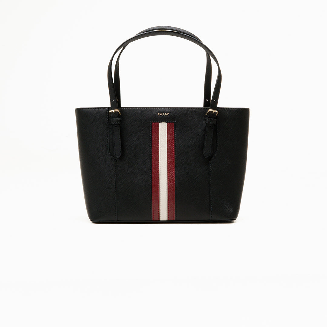 Bally Supra SM Totes in Leather-in-Black-1-Bally Outlet