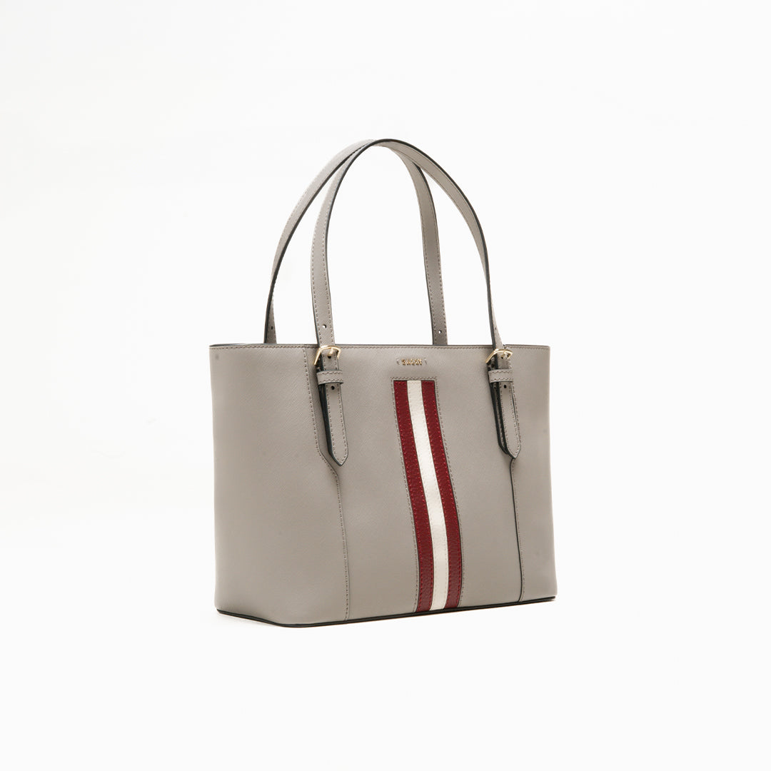 Bally Supra SM Totes in Leather-in-Grey-2-Bally Outlet