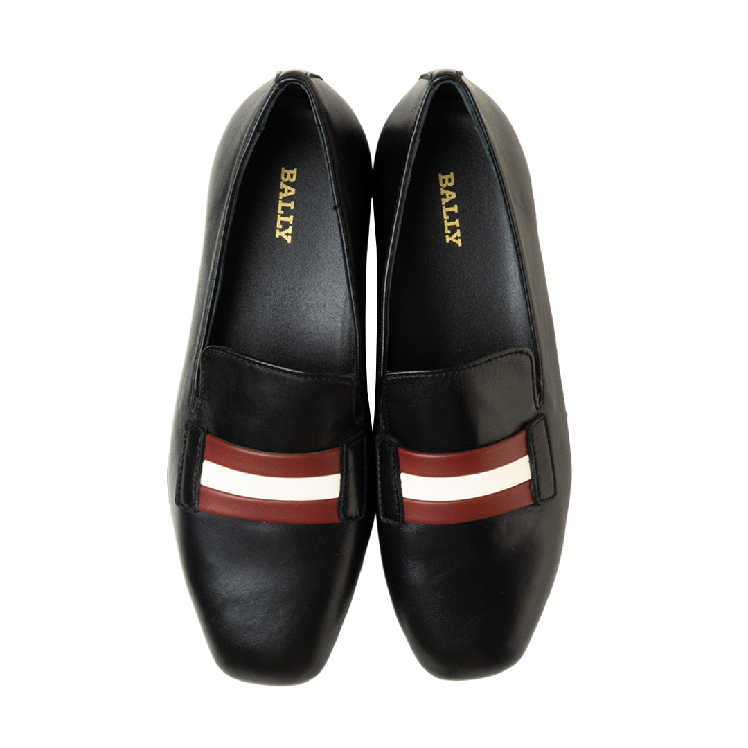 Caly O TSP Leather Flat Shoes-in-Black-3-Bally Outlet