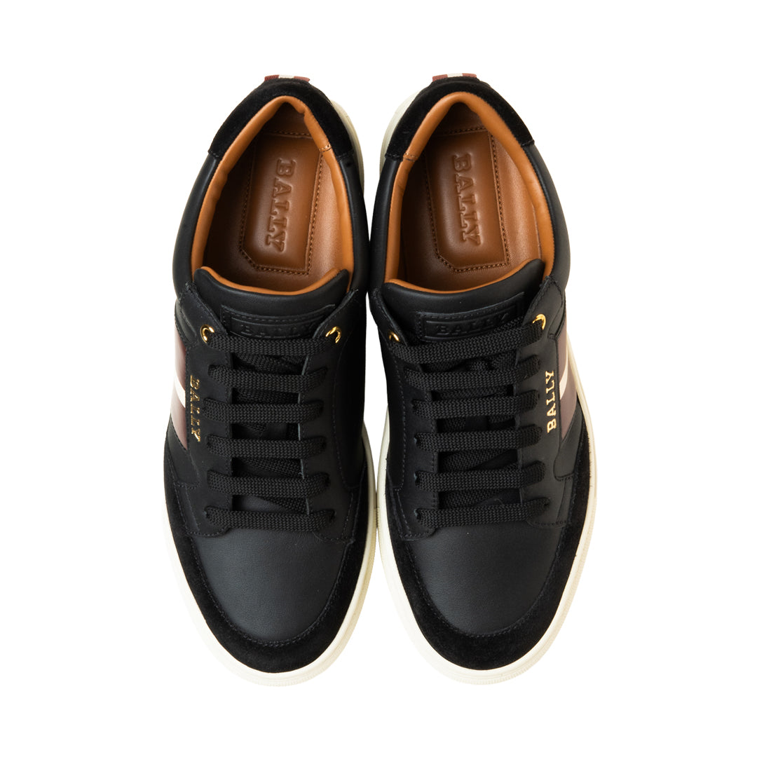 Hely O Sneakers in Leather-in-Black-4-Bally Outlet