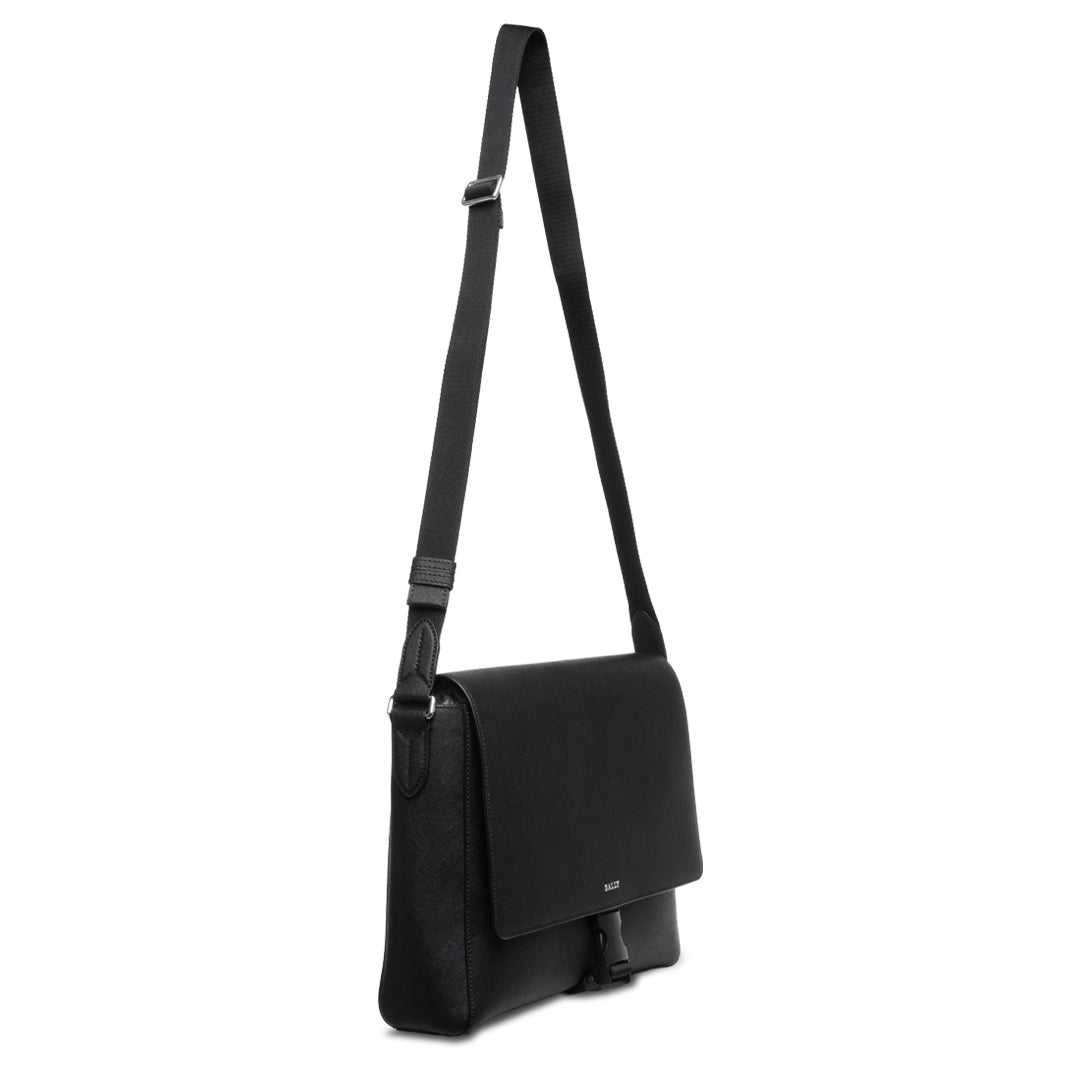 Damion.O Leather Messenger Bag-in-Black-3-Bally Outlet