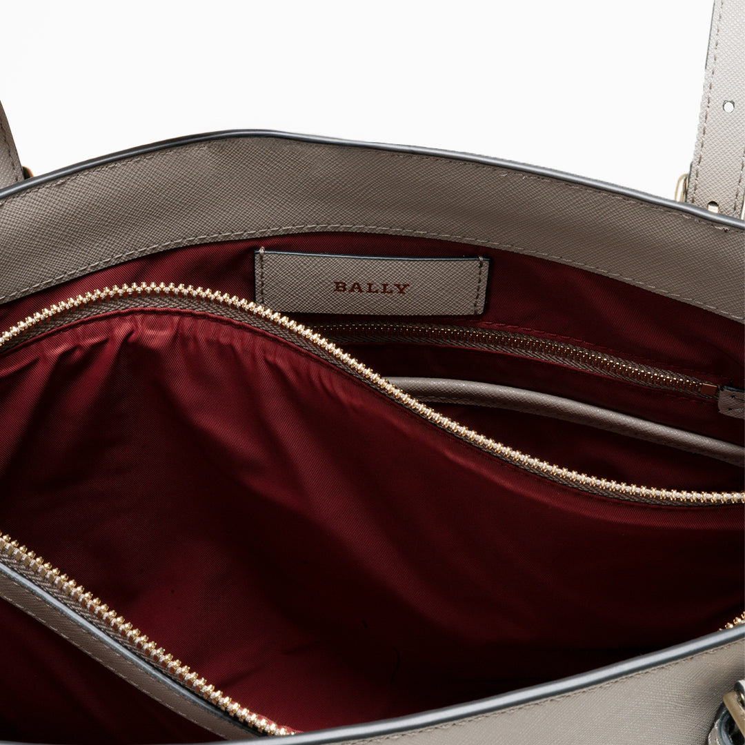 Bally Supra SM Totes in Leather-in-Grey-4-Bally Outlet