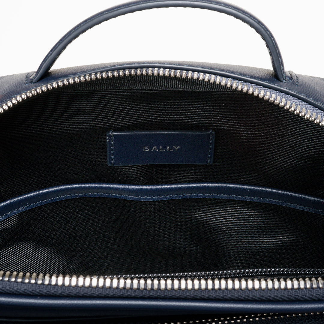 Bally Mythos Crossbody Bag in Recycled Leather-in-Navy-4-Bally Outlet