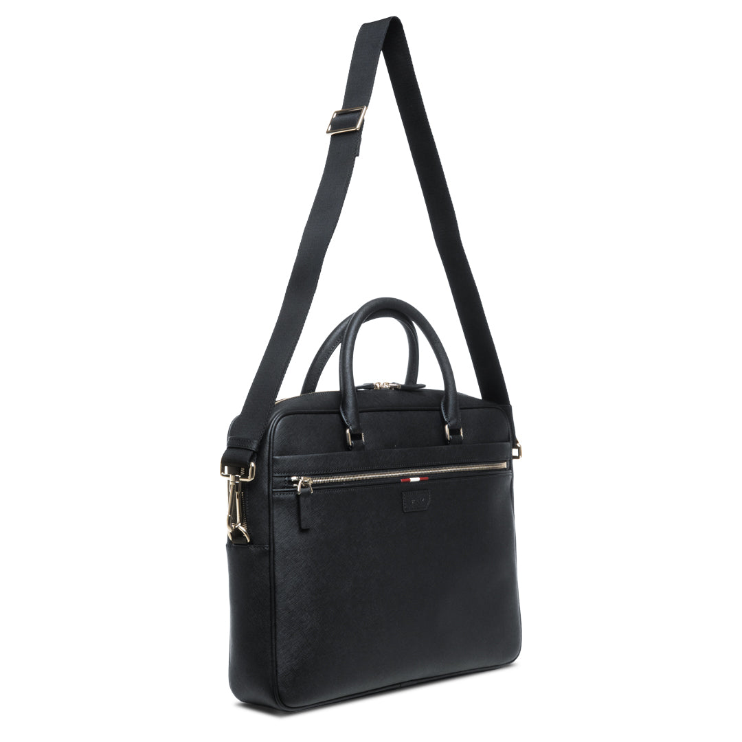 Pauly.O Leather Briefcase Bag-in-Black-3-Bally Outlet