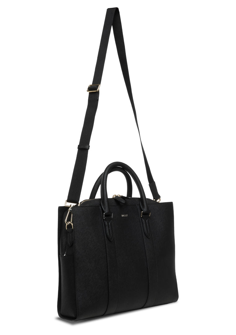 Dayre.O Leather Briefcase Bag-in-Black-3-Bally Outlet