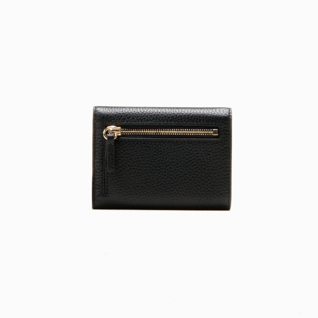 Bally B-Chain Trifold Wallet in Leather-in-Black-2-Bally Outlet