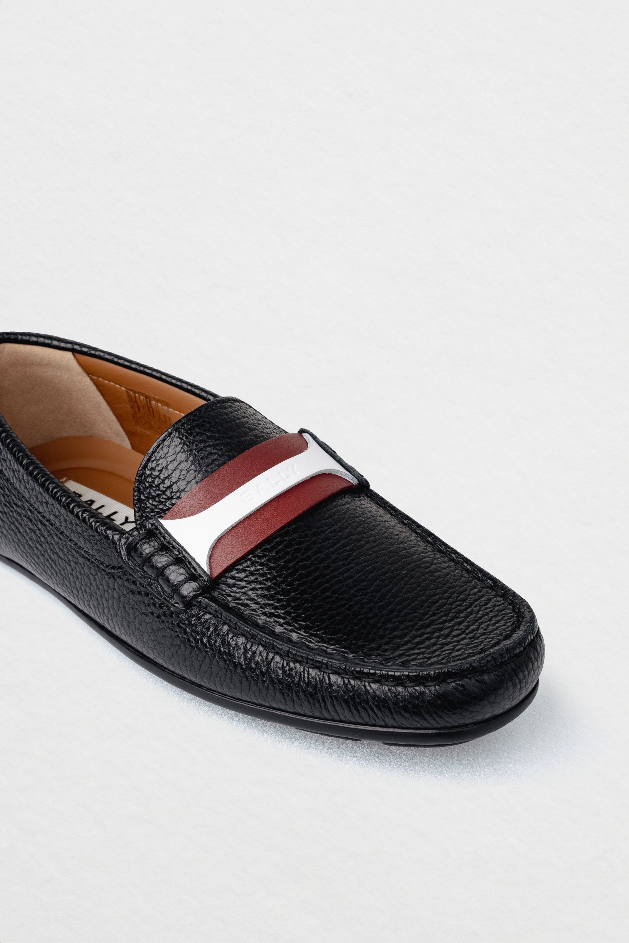 Bally Clay Driver in Grained Leather-in-Multi-4-Bally Outlet