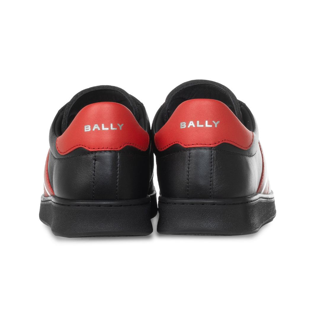 Bally Thiago Tennis Sneaker In Leather-in-Black-3-Bally Outlet