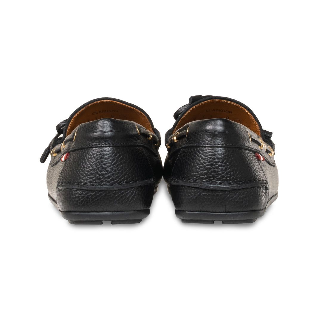 Bally Clay Driver in Grained Leather-in-Black-3-Bally Outlet
