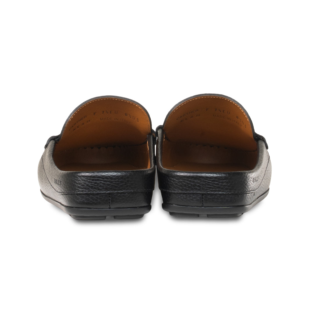 Bally Clay Driver in Grained Leather-in-Black-4-Bally Outlet